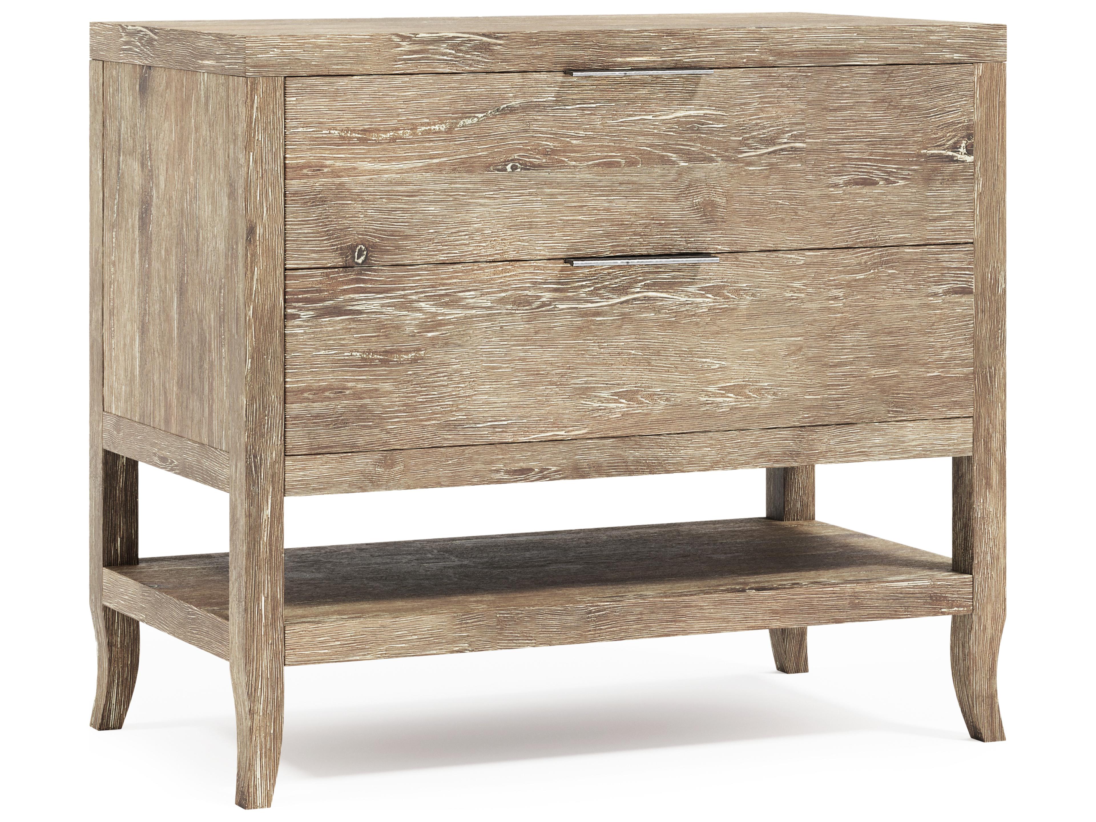 Bernhardt Tribeca 2-Drawers Natural Oak Wood Nightstand