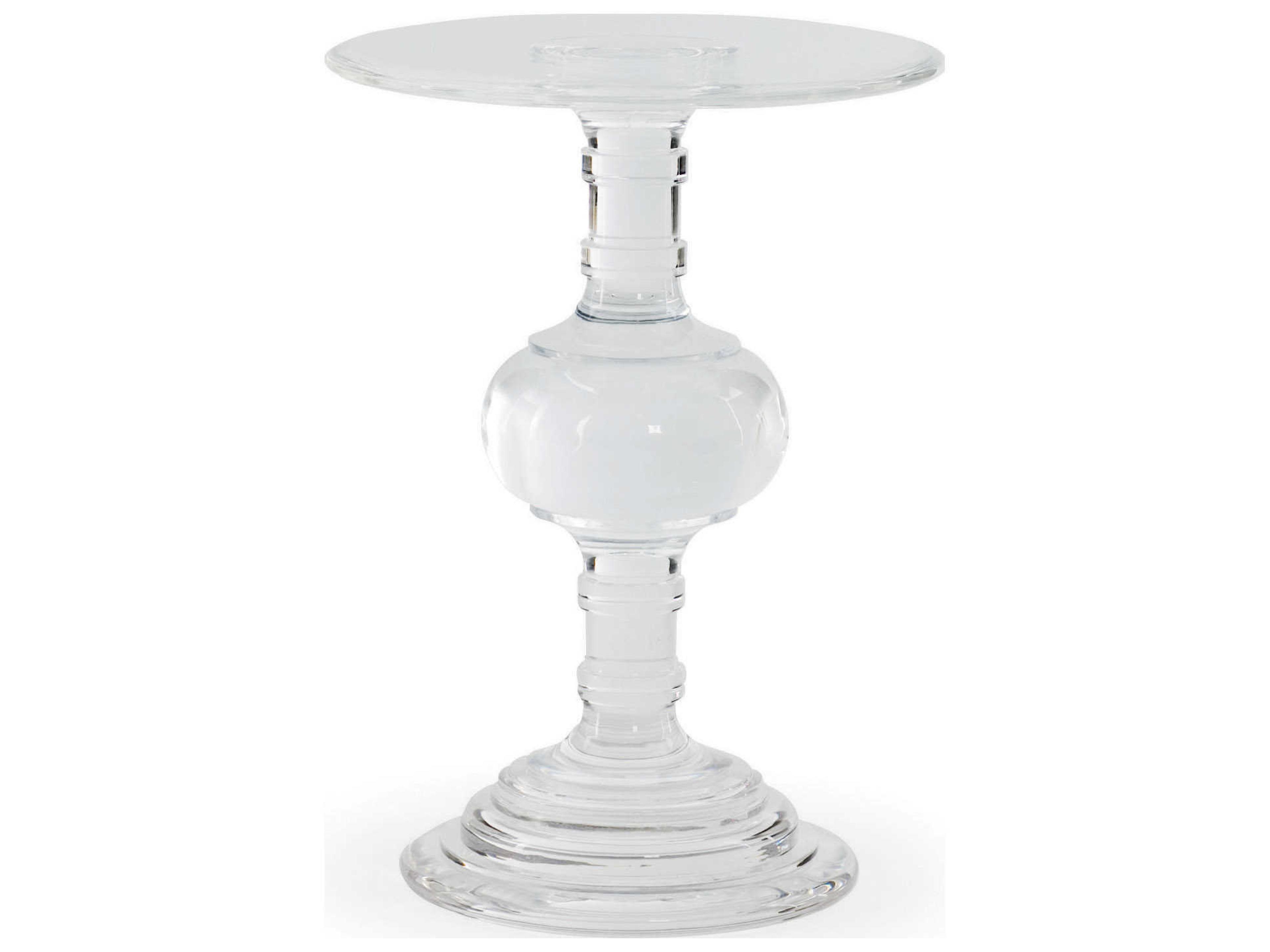 Bernhardt Interiors Casegoods Aubrey Round Clear Chairside Table