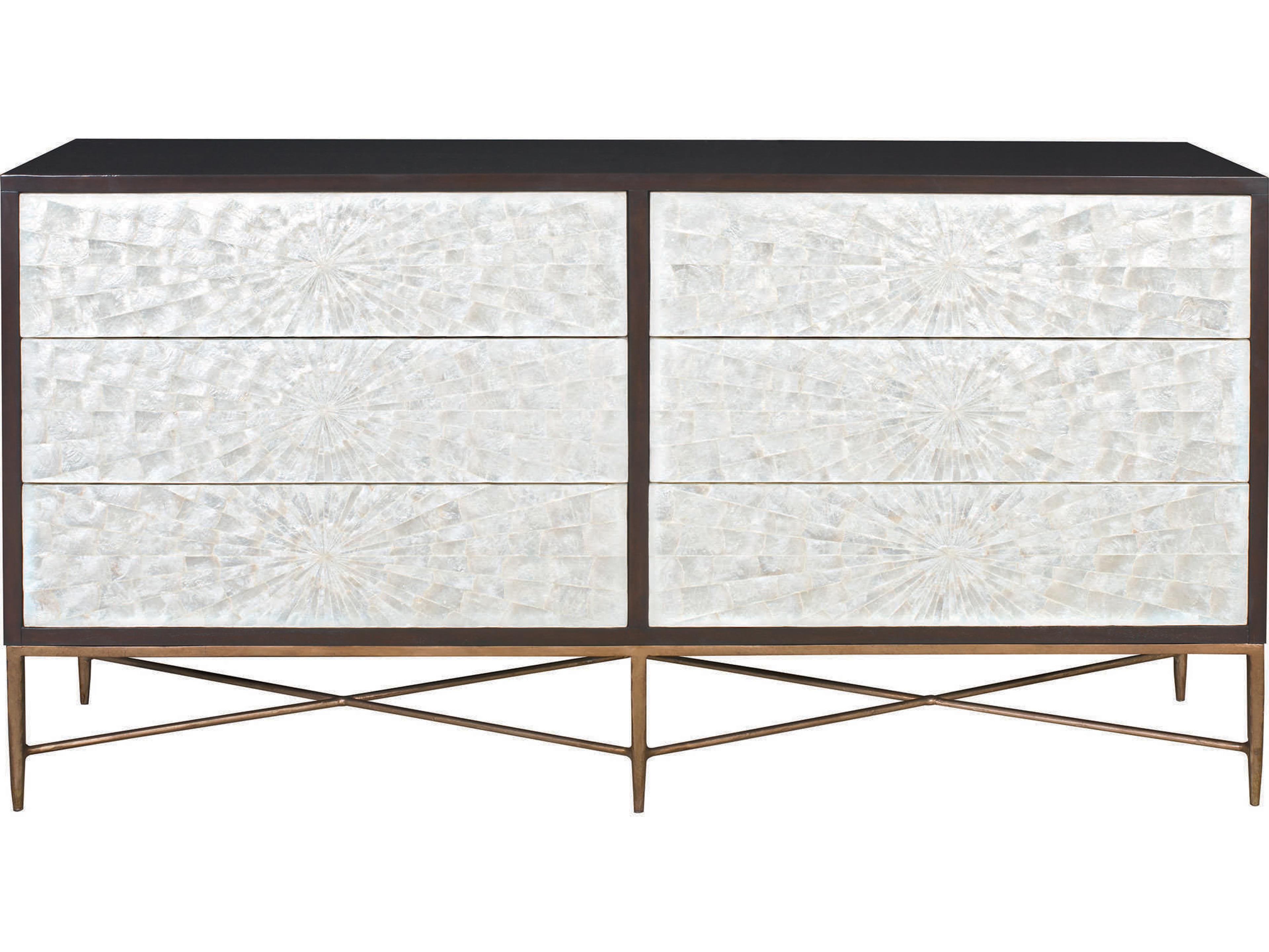 Interiors Casegoods Adagio 6-Drawers White Cherry Wood Double Dresser