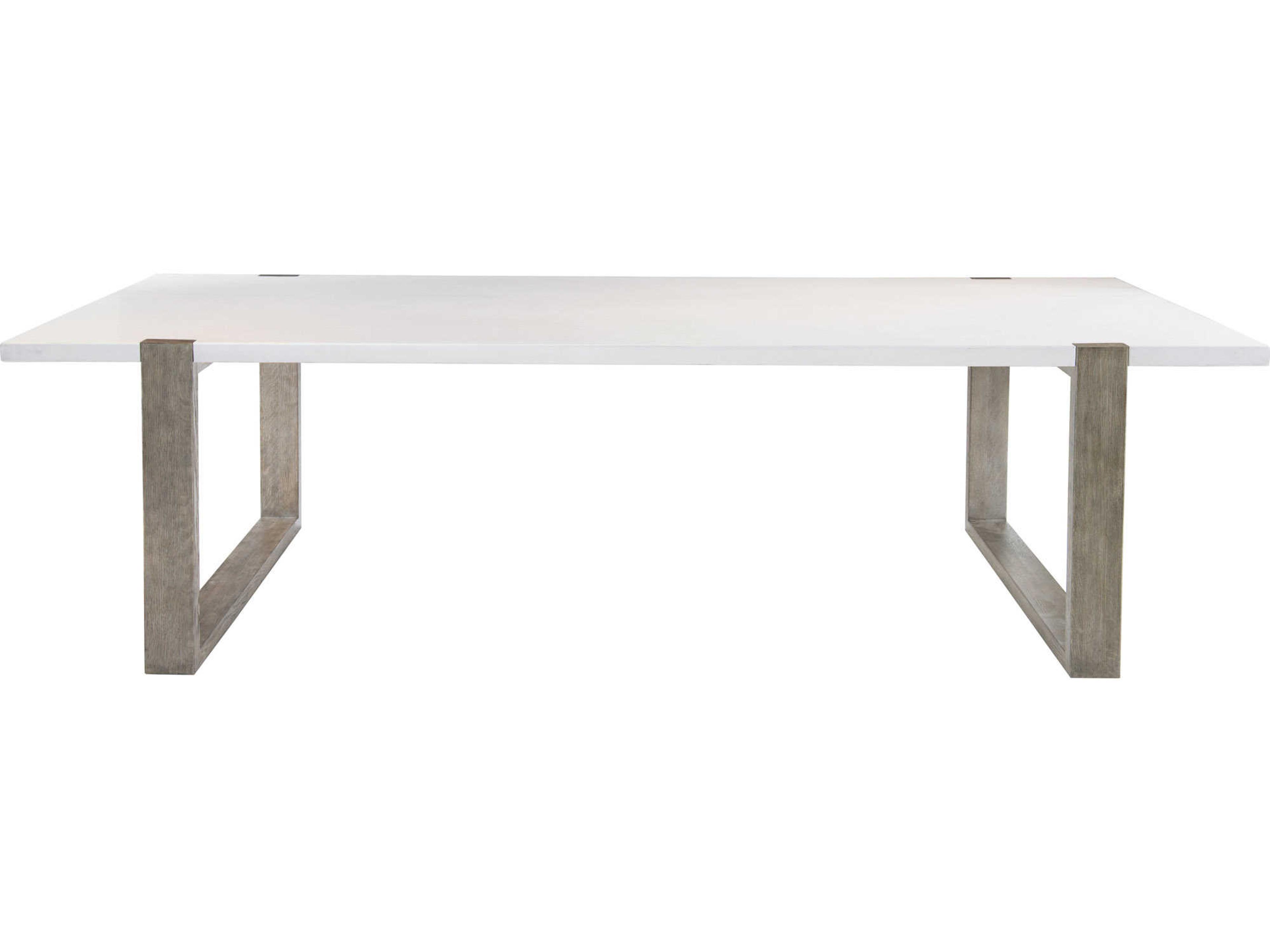 Bernhardt Interiors Casegoods Hadleigh Rectangular Wood White Plaster Rustic Gray Dining Table