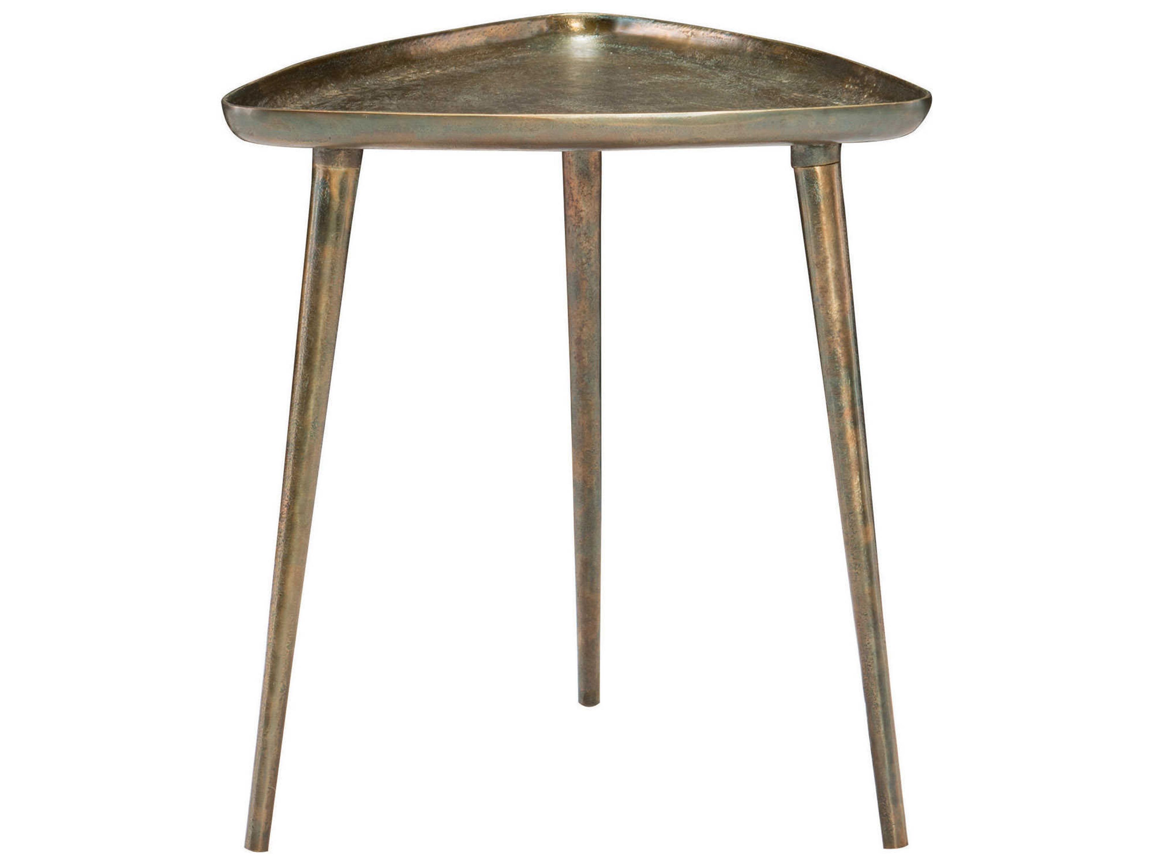 Bernhardt Interiors Casegoods Buckley Metal Antique Dark Brass End Table