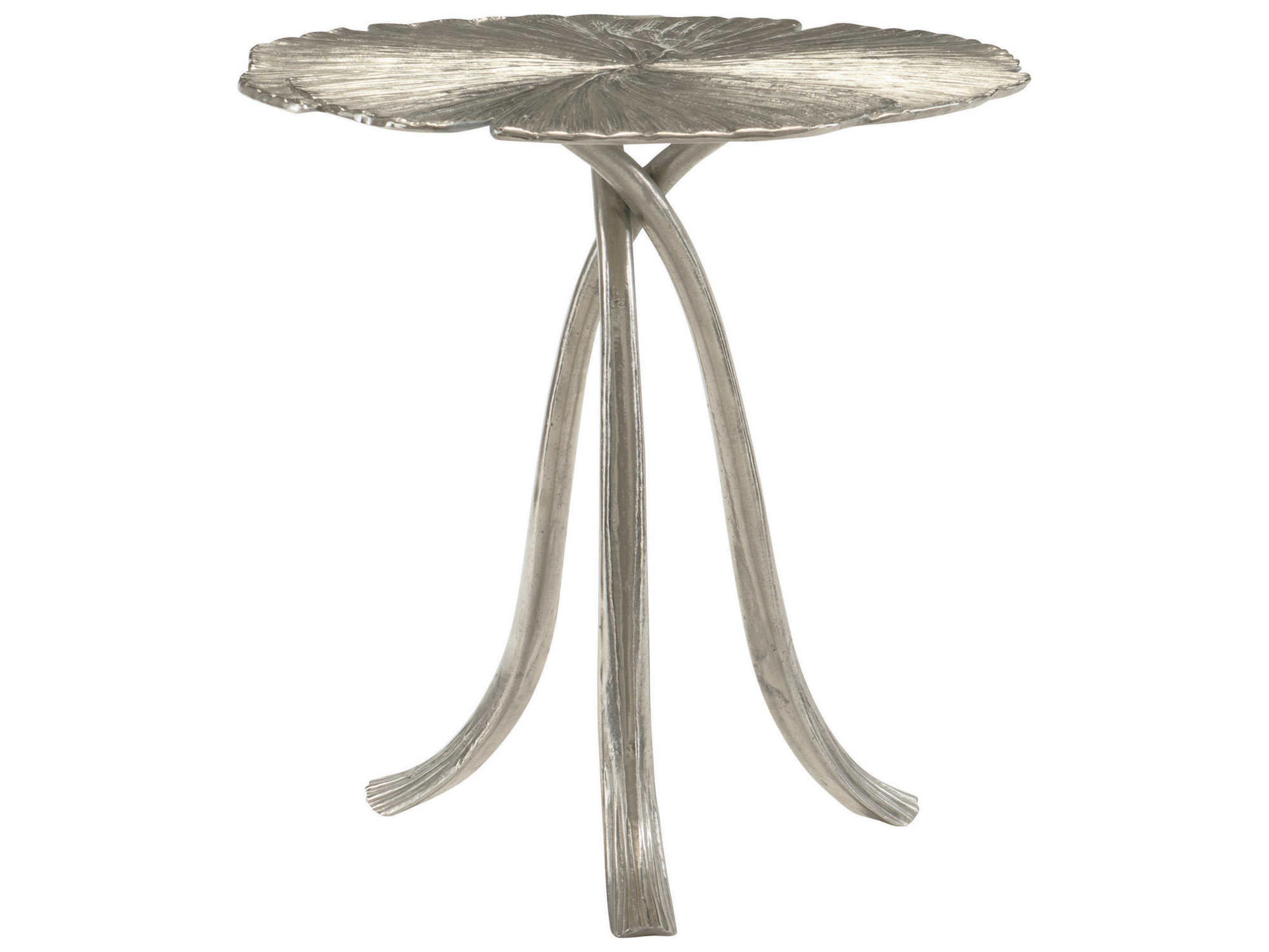 Bernhardt Interiors Casegoods Annabella Round Metal Satin Nickel End Table