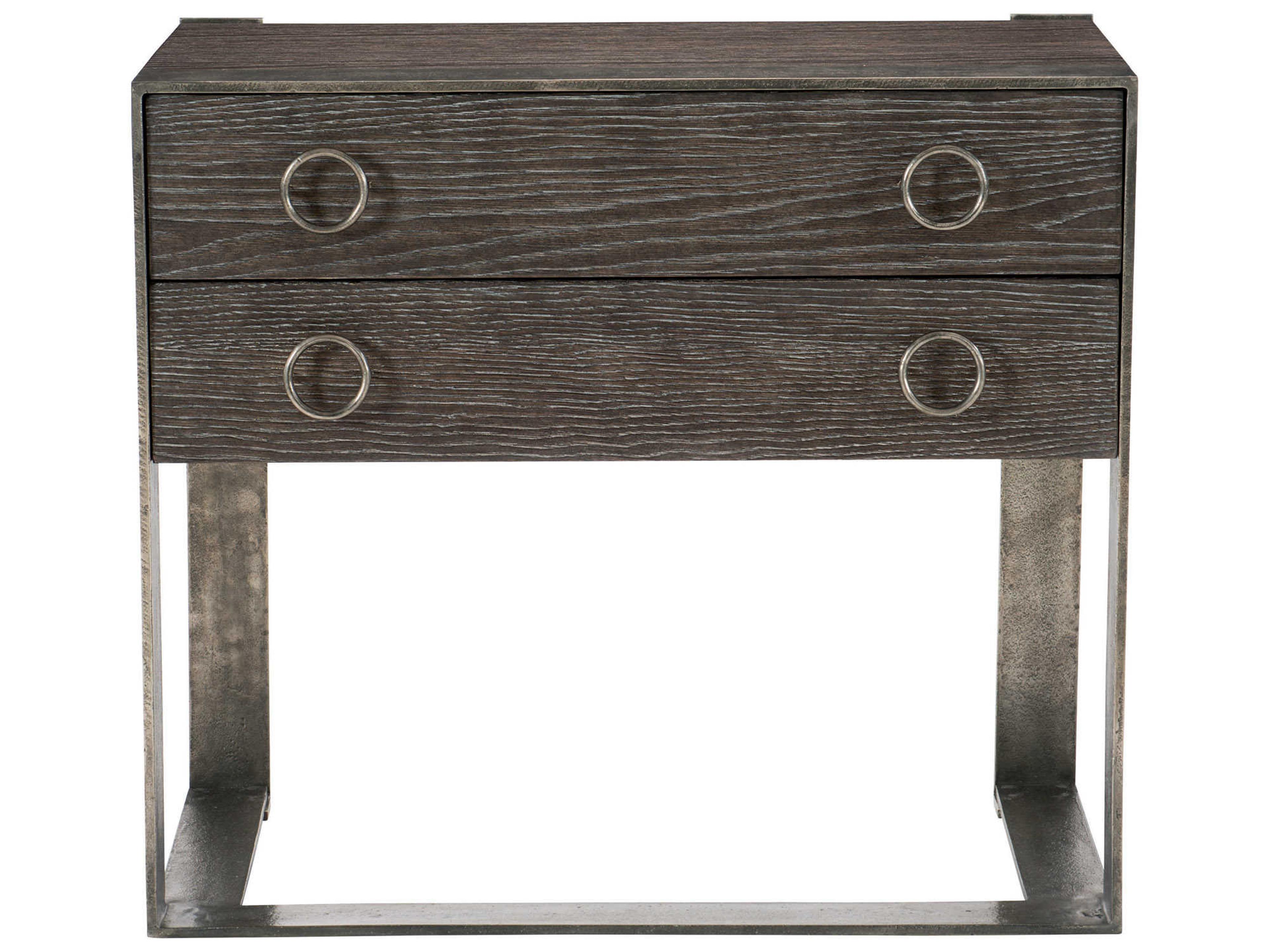 Bernhardt Interiors Casegoods Dixon 2-Drawers Gray Oak Wood Nightstand