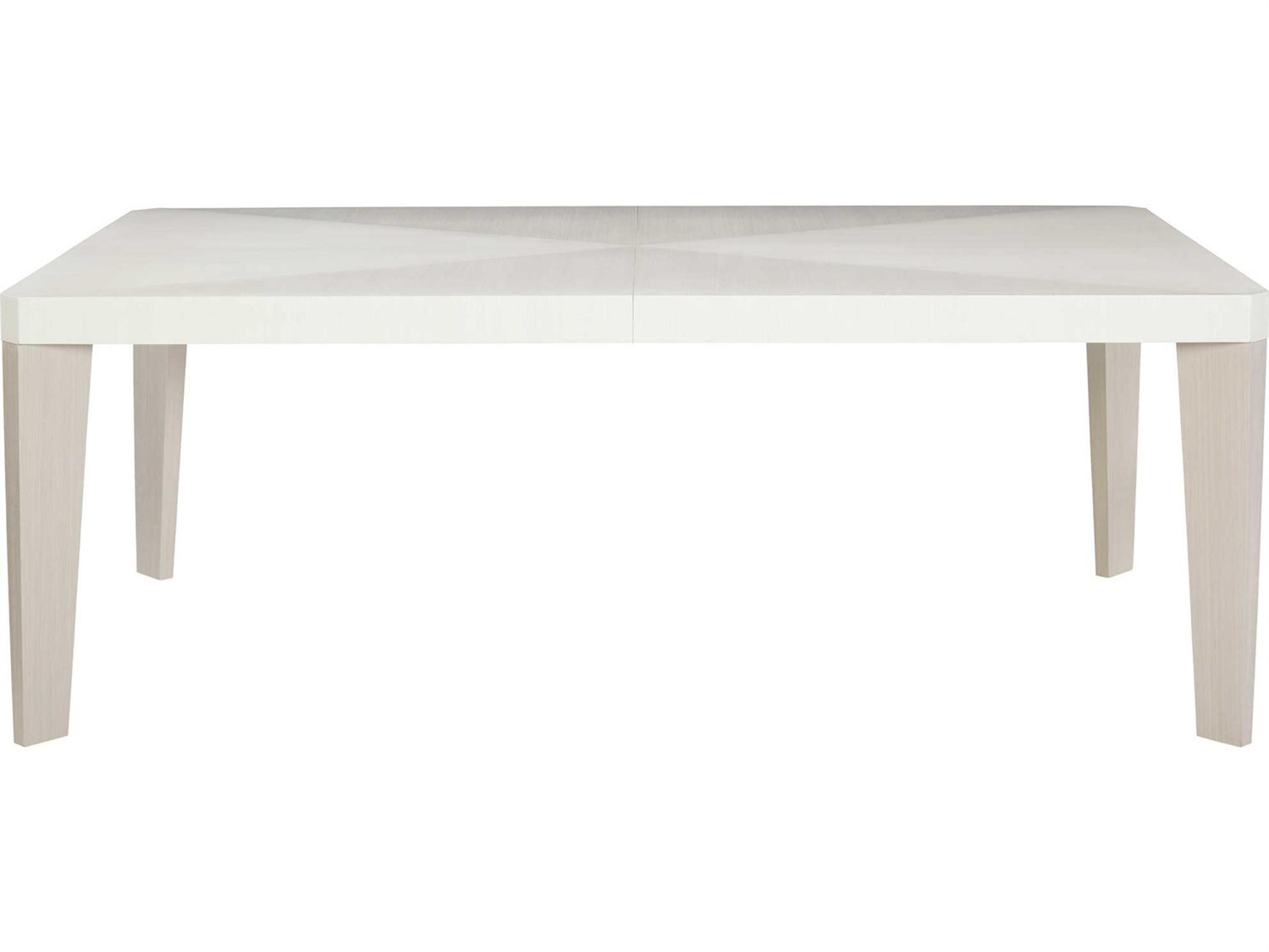 Bernhardt Axiom Rectangular Wood Linear Gray White Dining Table