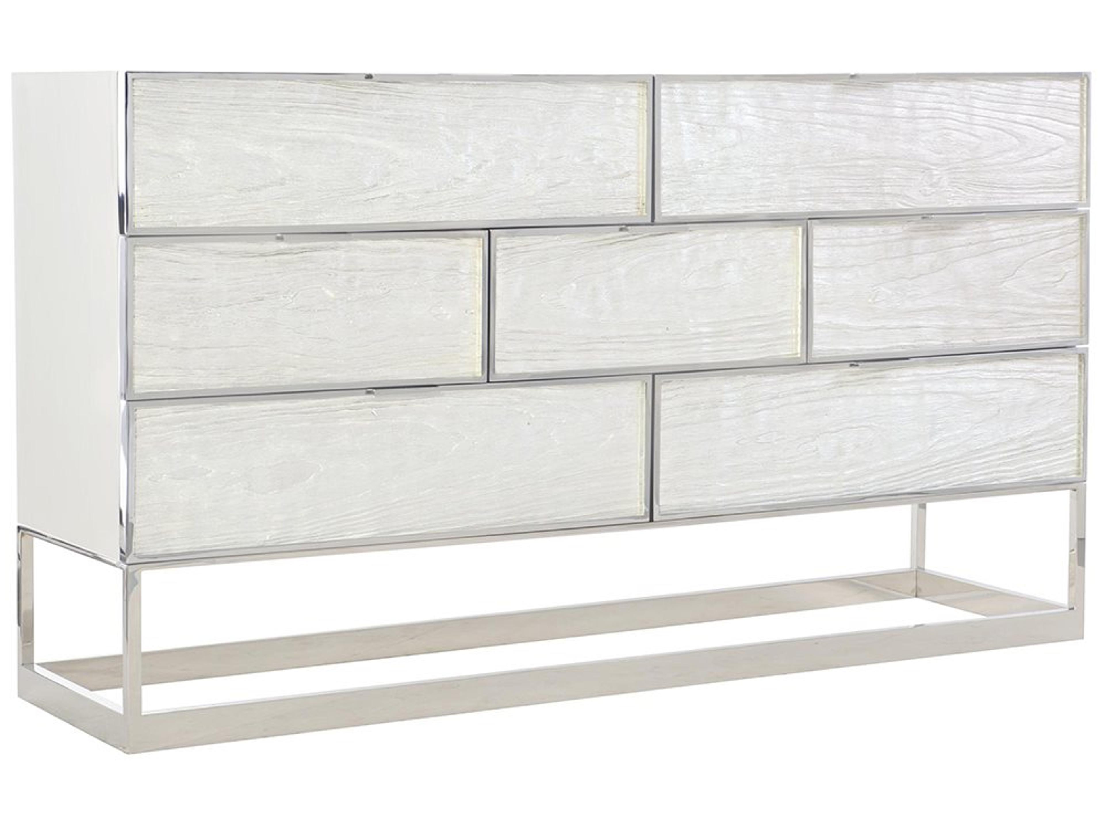 Bernhardt 7-Drawers Silver Maple Wood Double Dresser