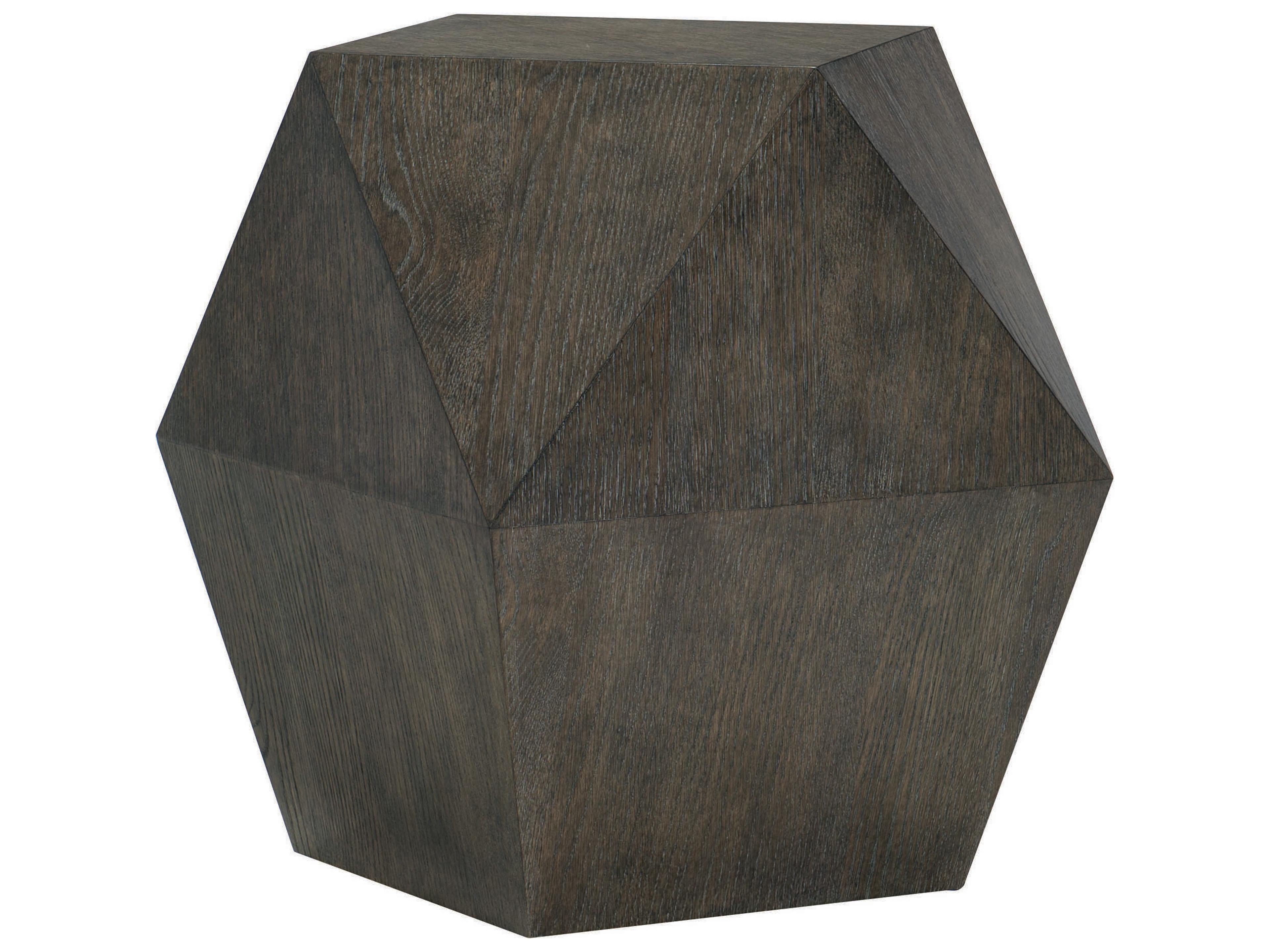 Bernhardt Linea Square Wood Cerused Charcoal End Table