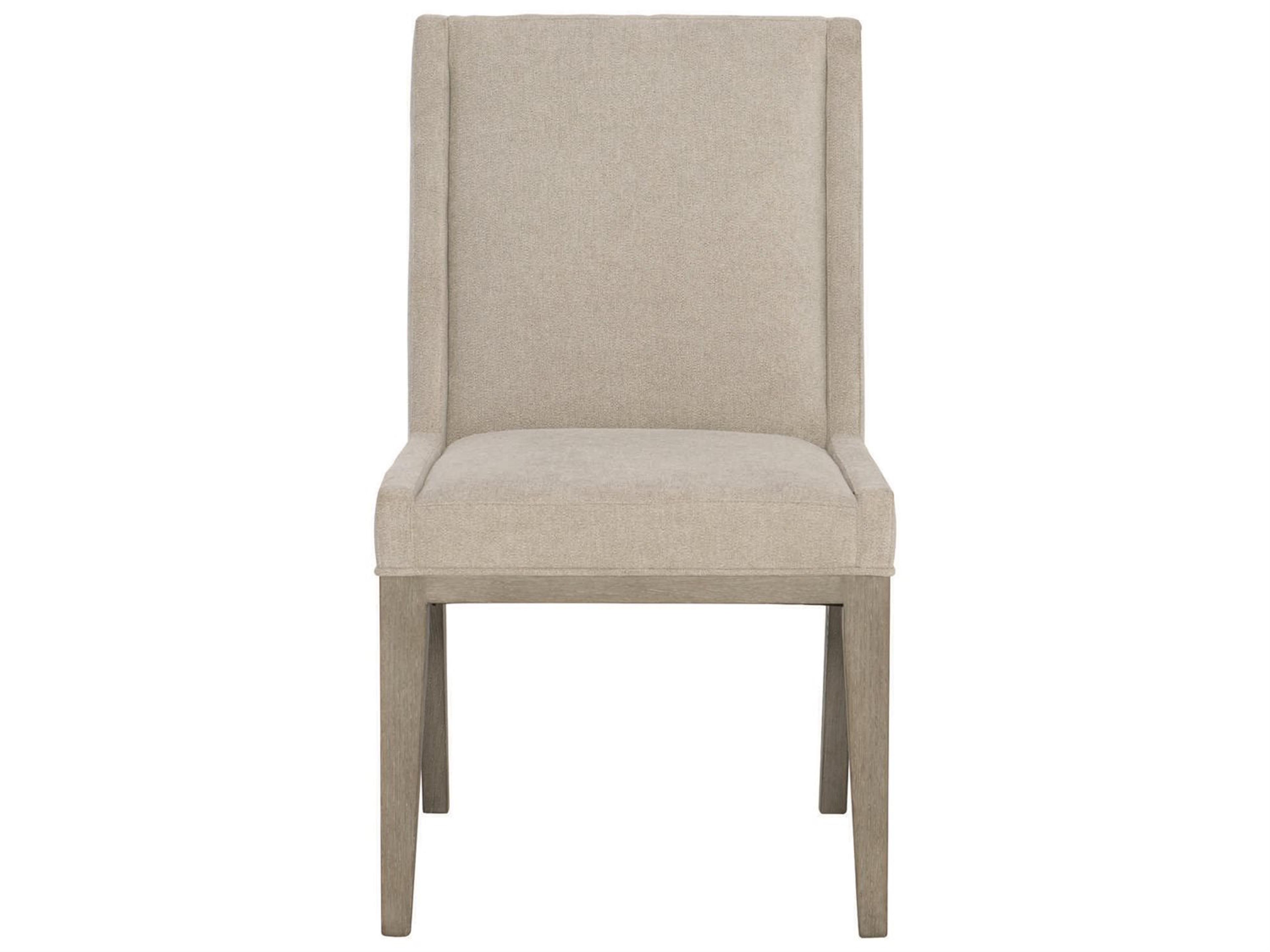 Bernhardt Linea Ash Wood Beige Upholstered Side Dining Chair