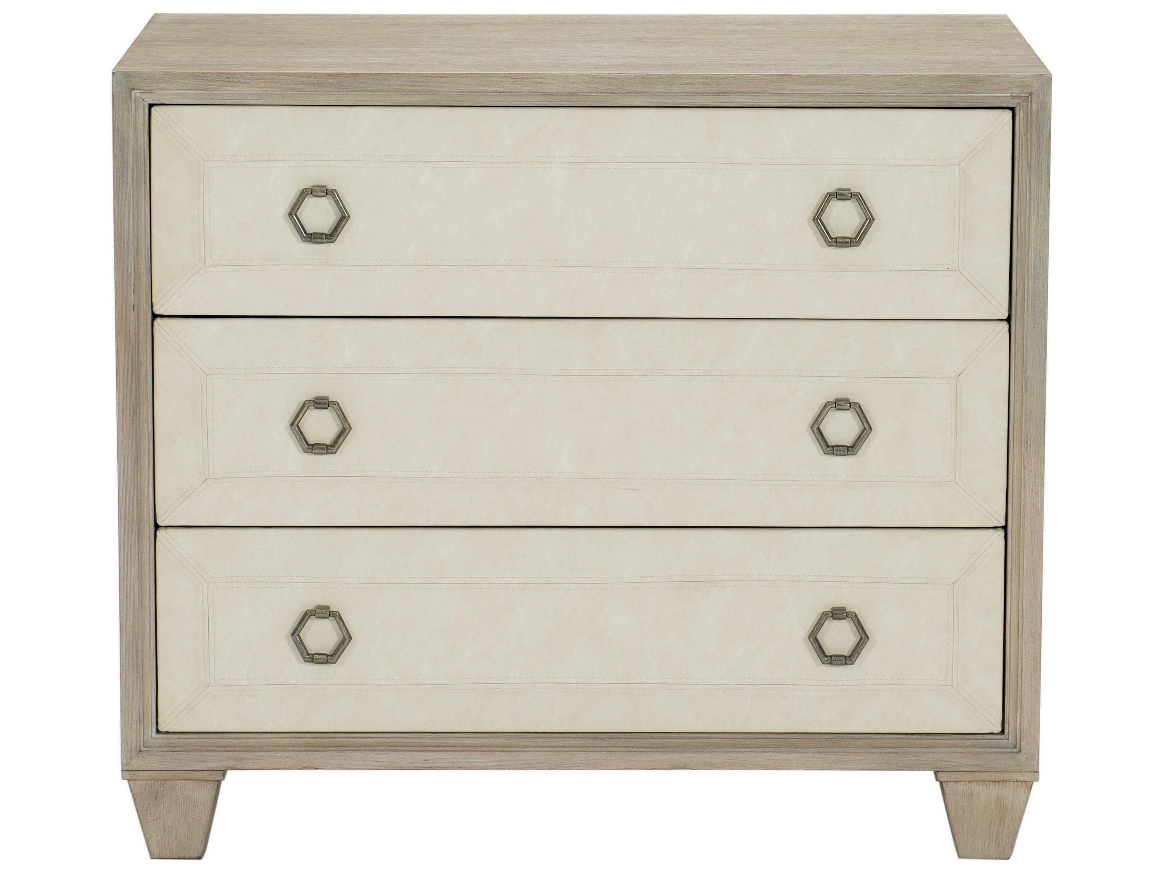 Santa Barbara 3-Drawers Beige Oak Wood Nightstand