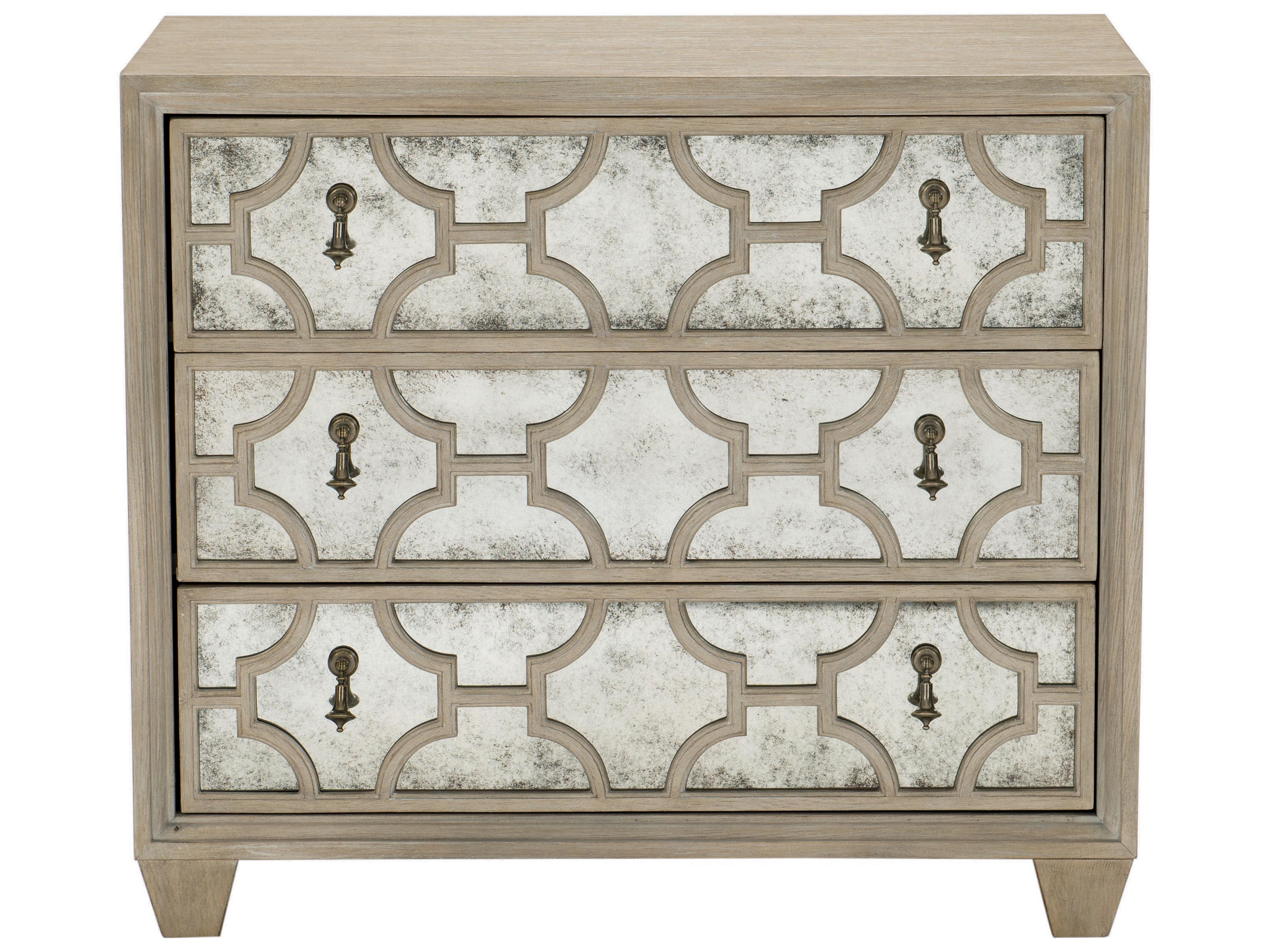 Bernhardt Santa Barbara 3-Drawers Brown Oak Wood Nightstand