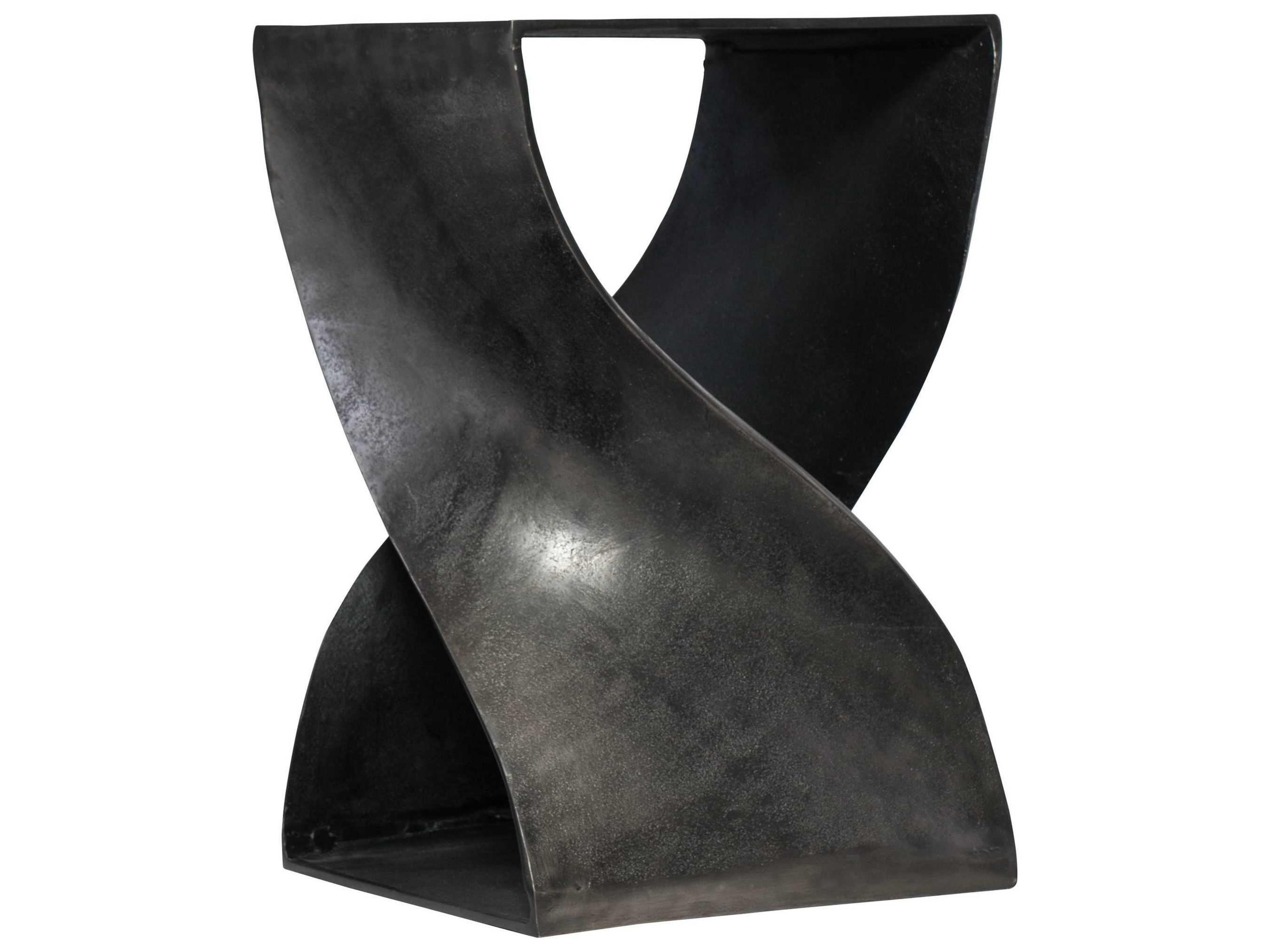 Bernhardt Interiors Vika Square Metal Graphite Accent Table