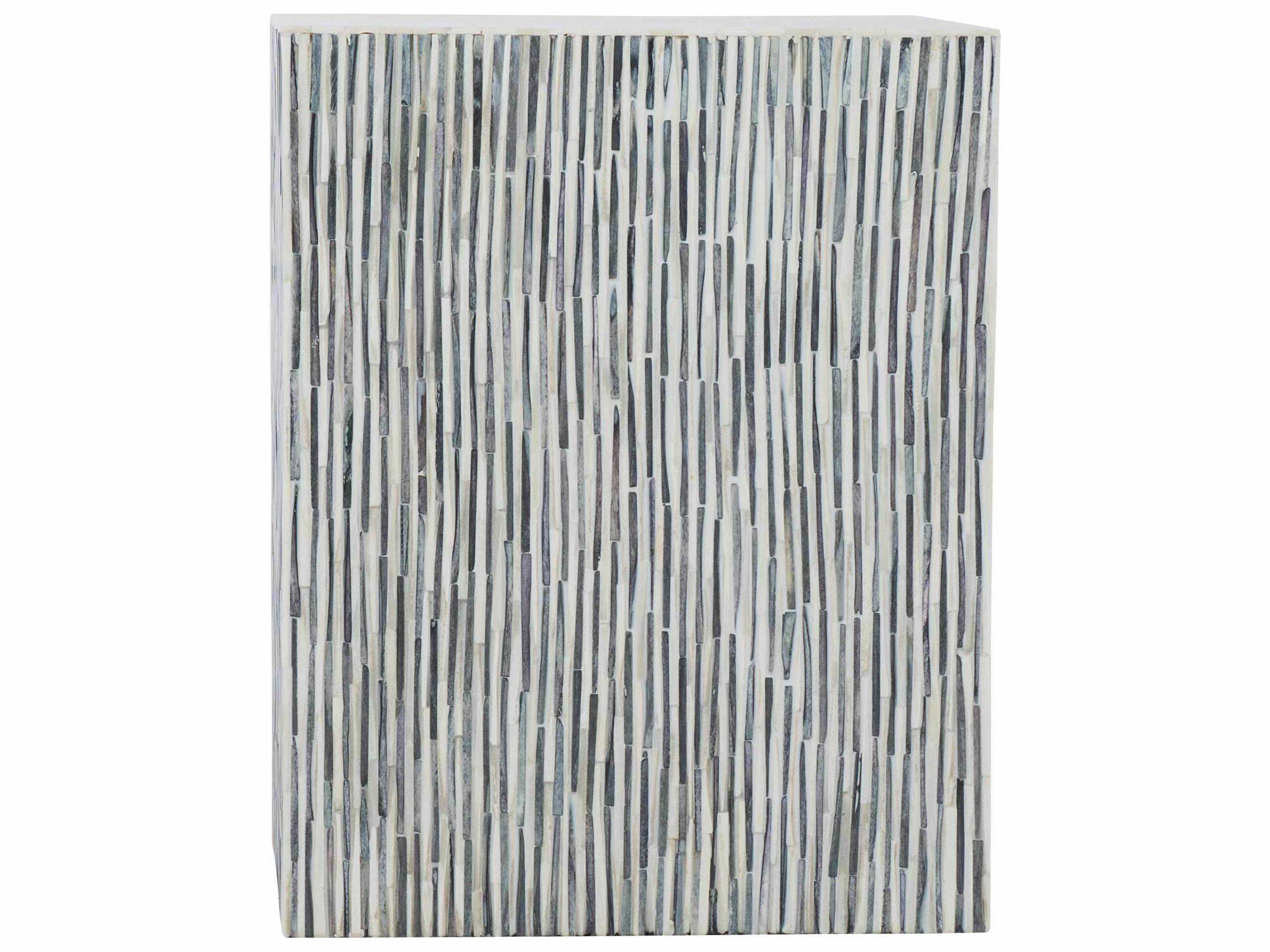 Bernhardt Interiors Cleo Square Gray White Drink Table