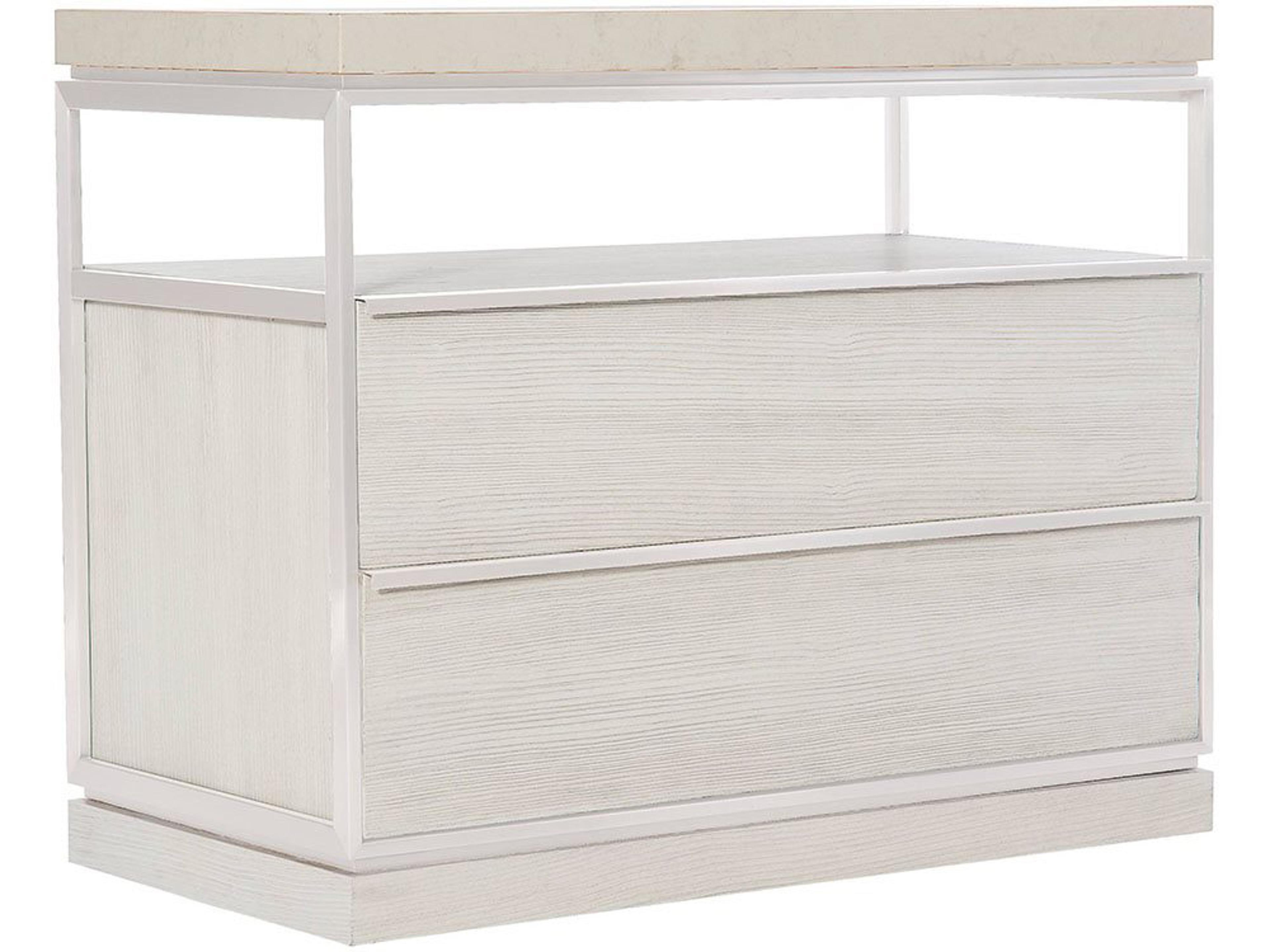 Bernhardt Interiors Bryne 2-Drawers Pine Wood Nightstand
