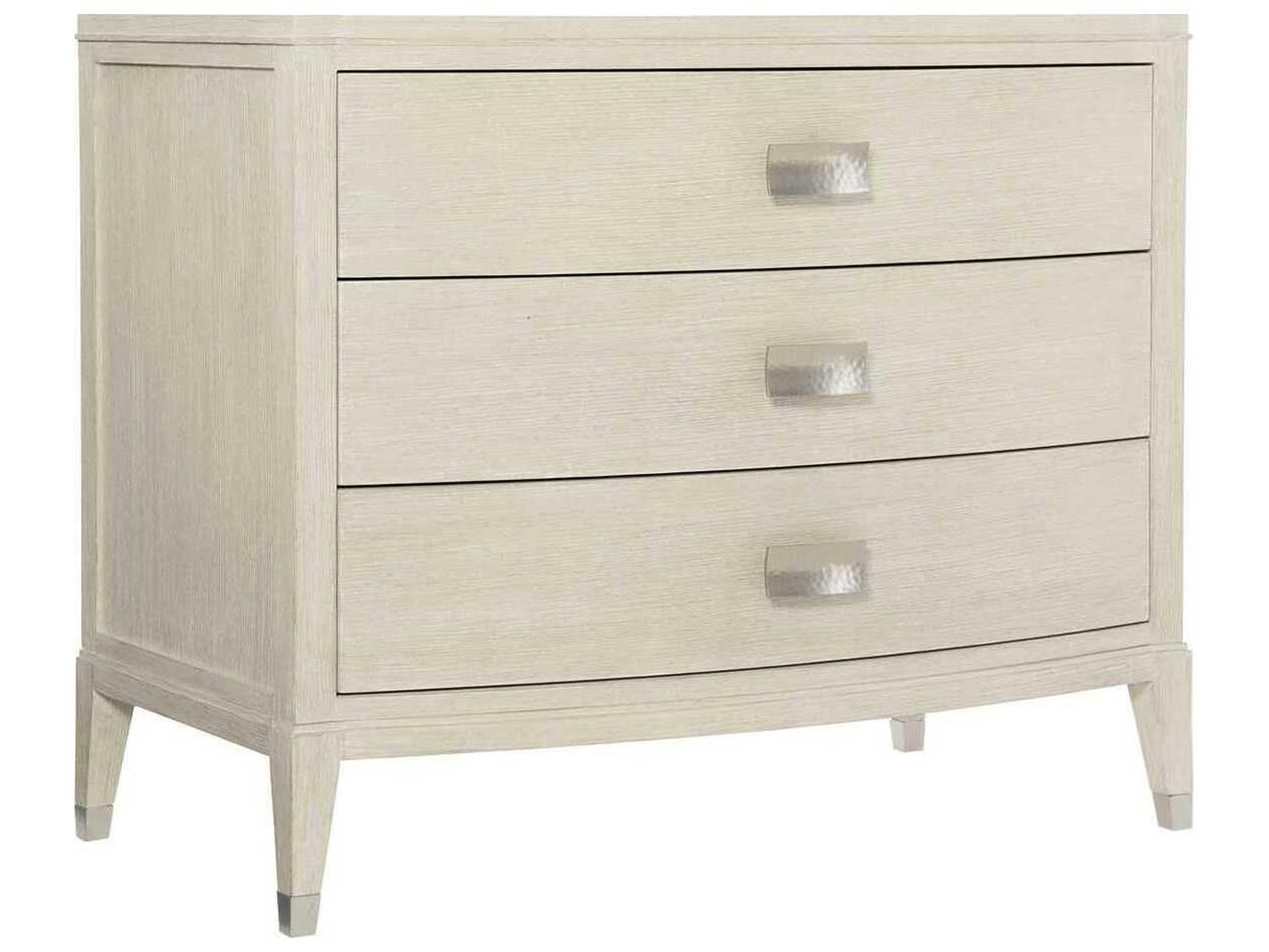 East Hampton 3-Drawers White Ash Wood Nightstand