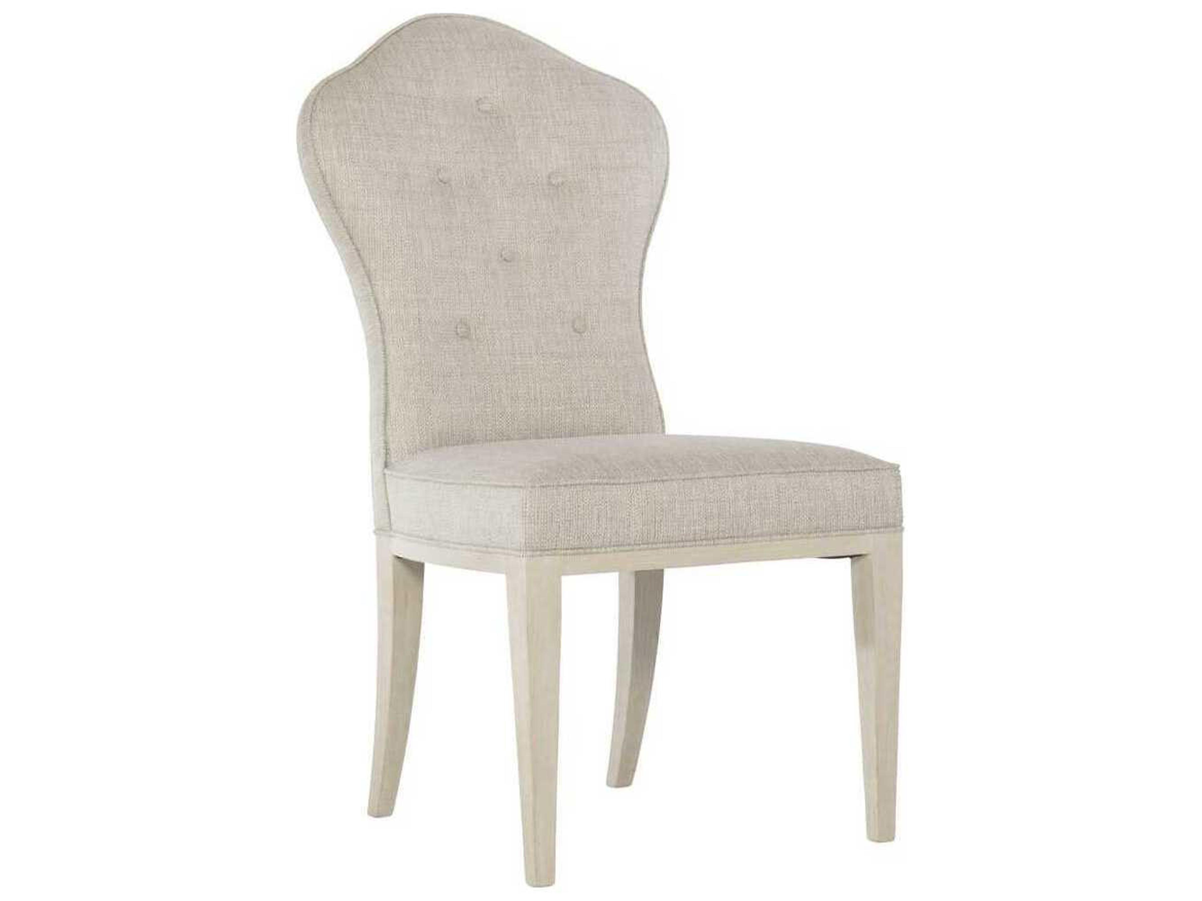 Bernhardt East Hampton Ash Wood Gray Upholstered Side Dining Chair