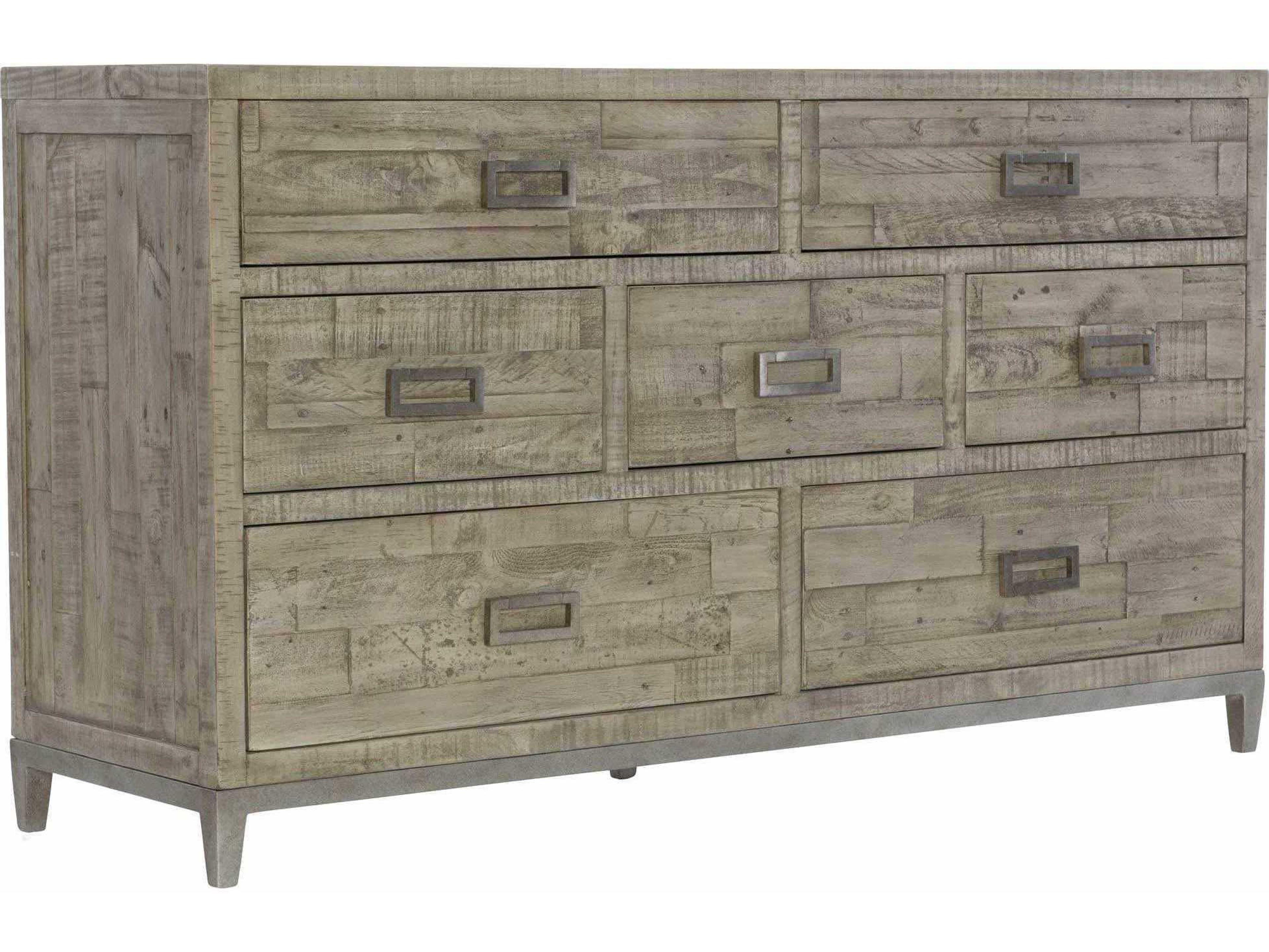 Bernhardt Highland Park Shaw 7-Drawers Gray Pine Wood Double Dresser