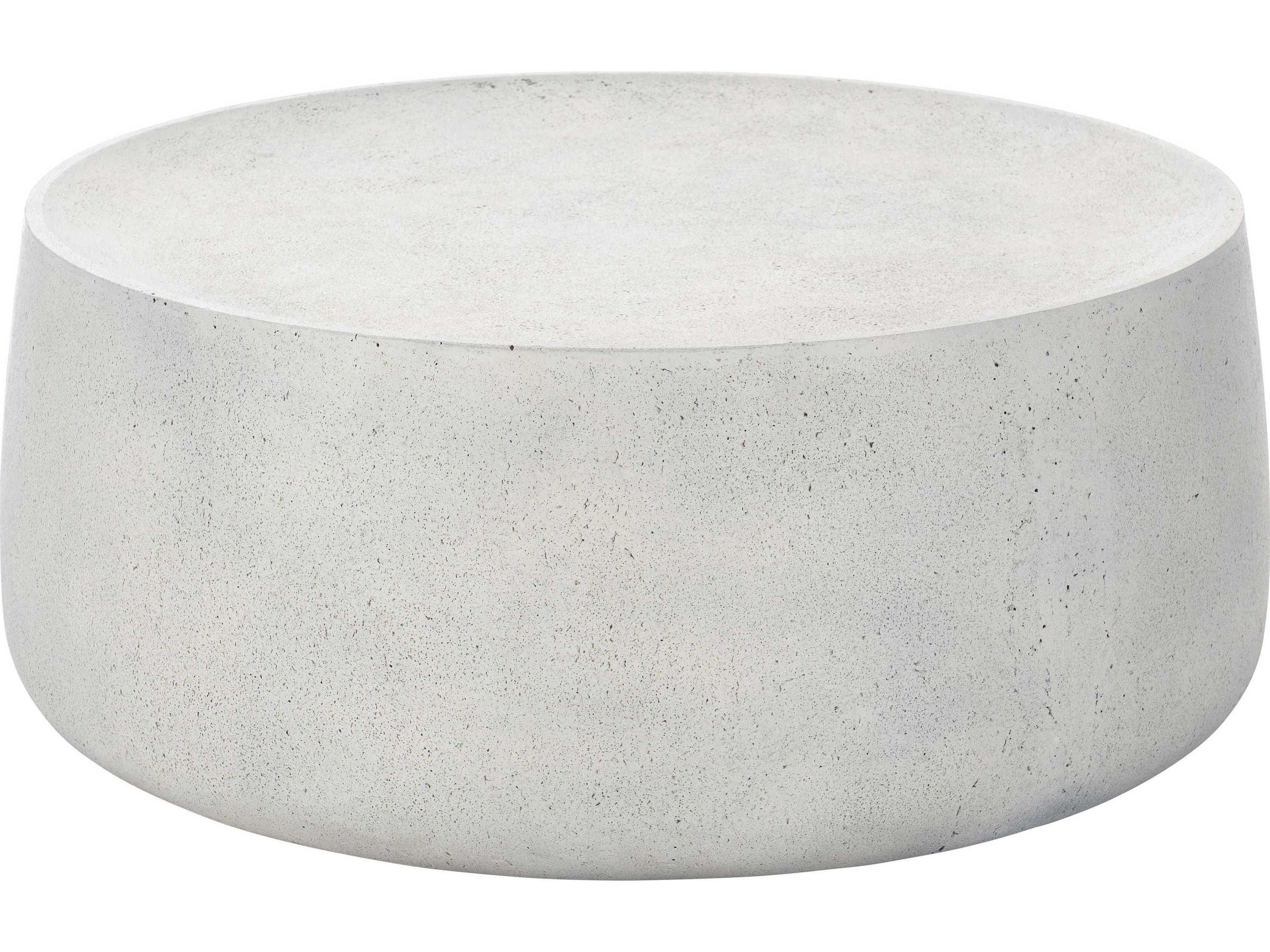 Bernhardt Living Sayle Round Concrete Grey Cocktail Table