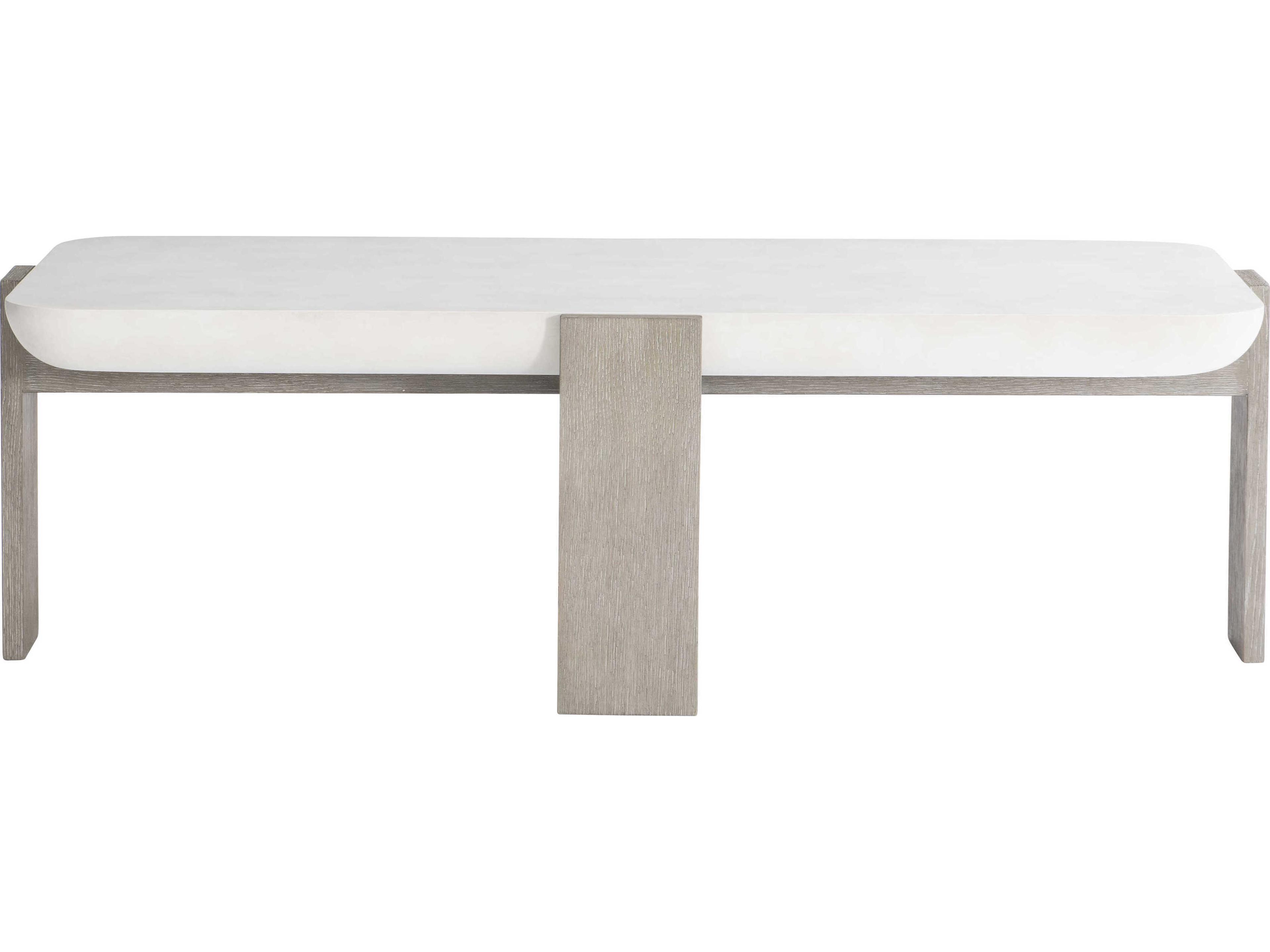 Bernhardt Gooding Rectangular Wood Sand Grey Flint Cocktail Table