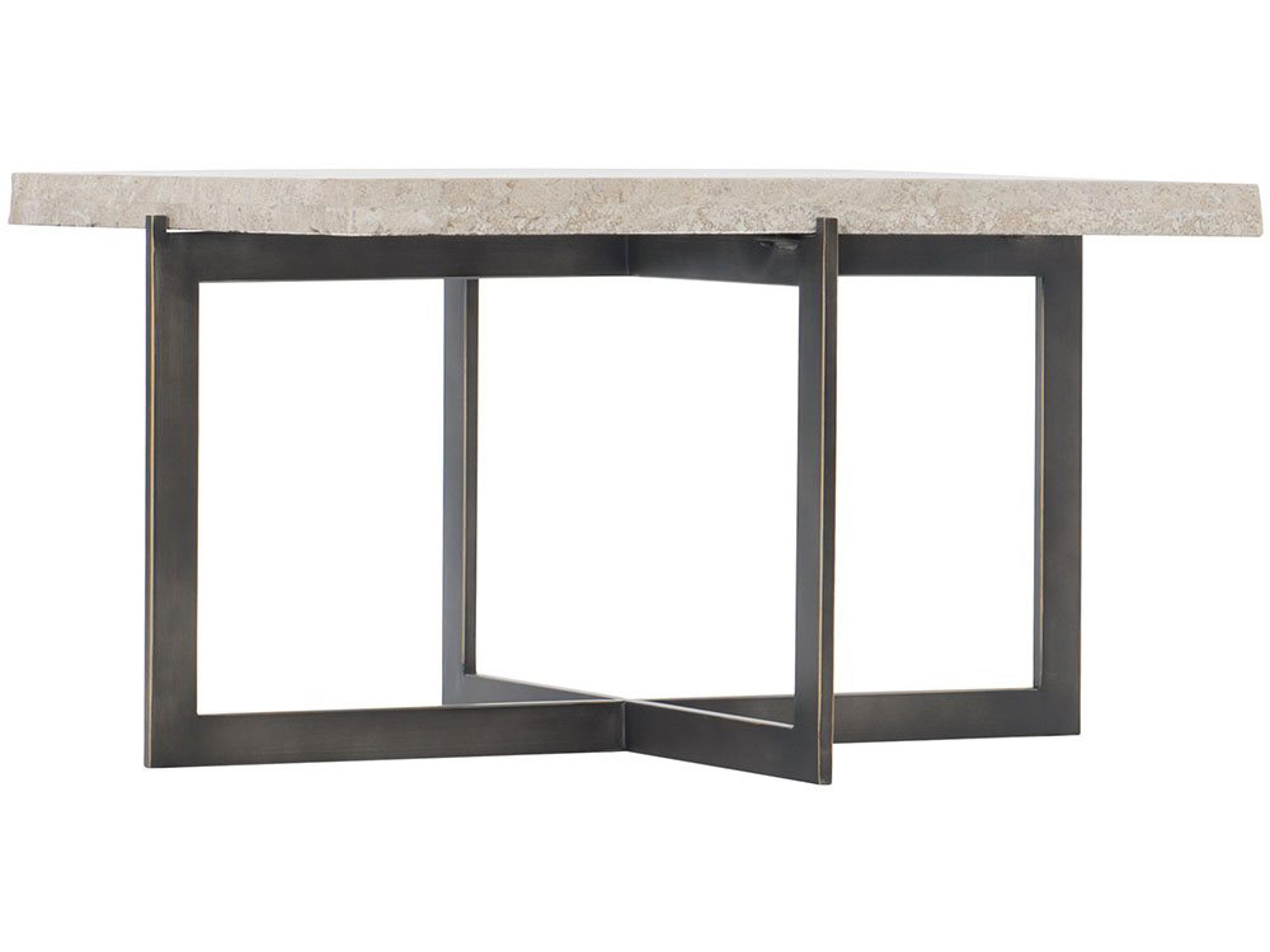Bernhardt Hathaway Rectangular Stone Bunching Cocktail Table
