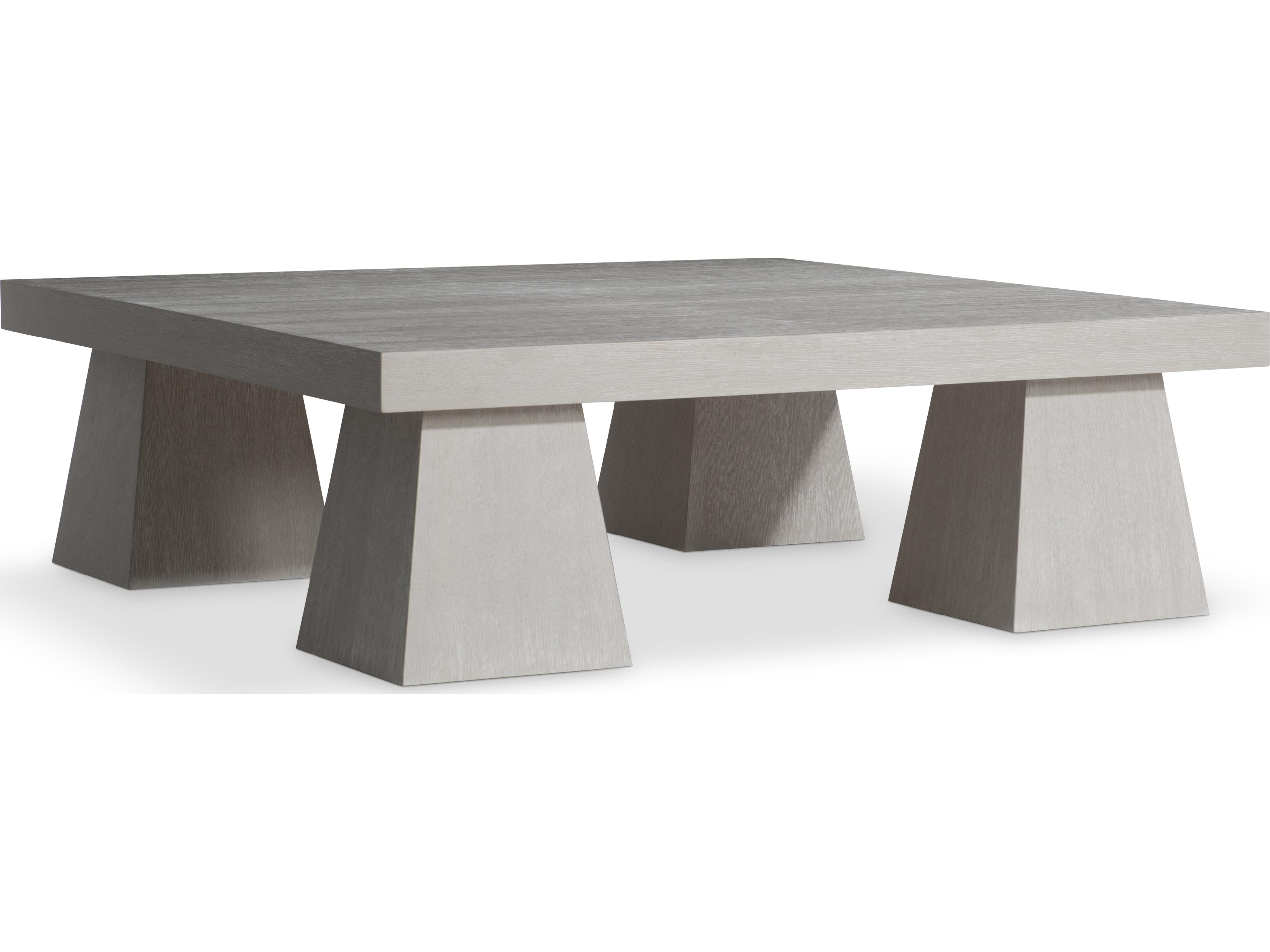 Bernhardt Conlin Square Wood Greystone Coffee Table