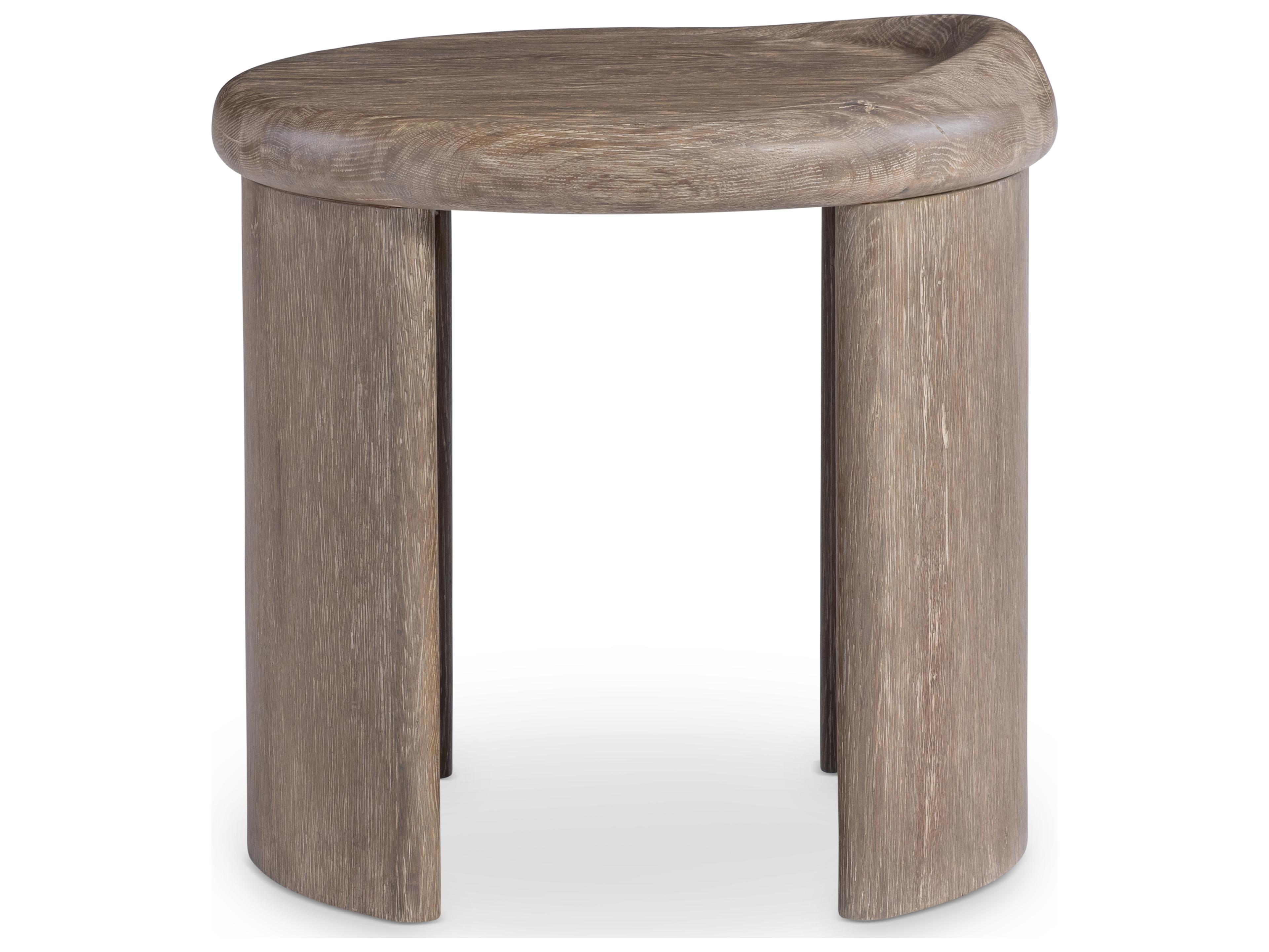 Bernhardt Bryant Round Resin Brown End Table