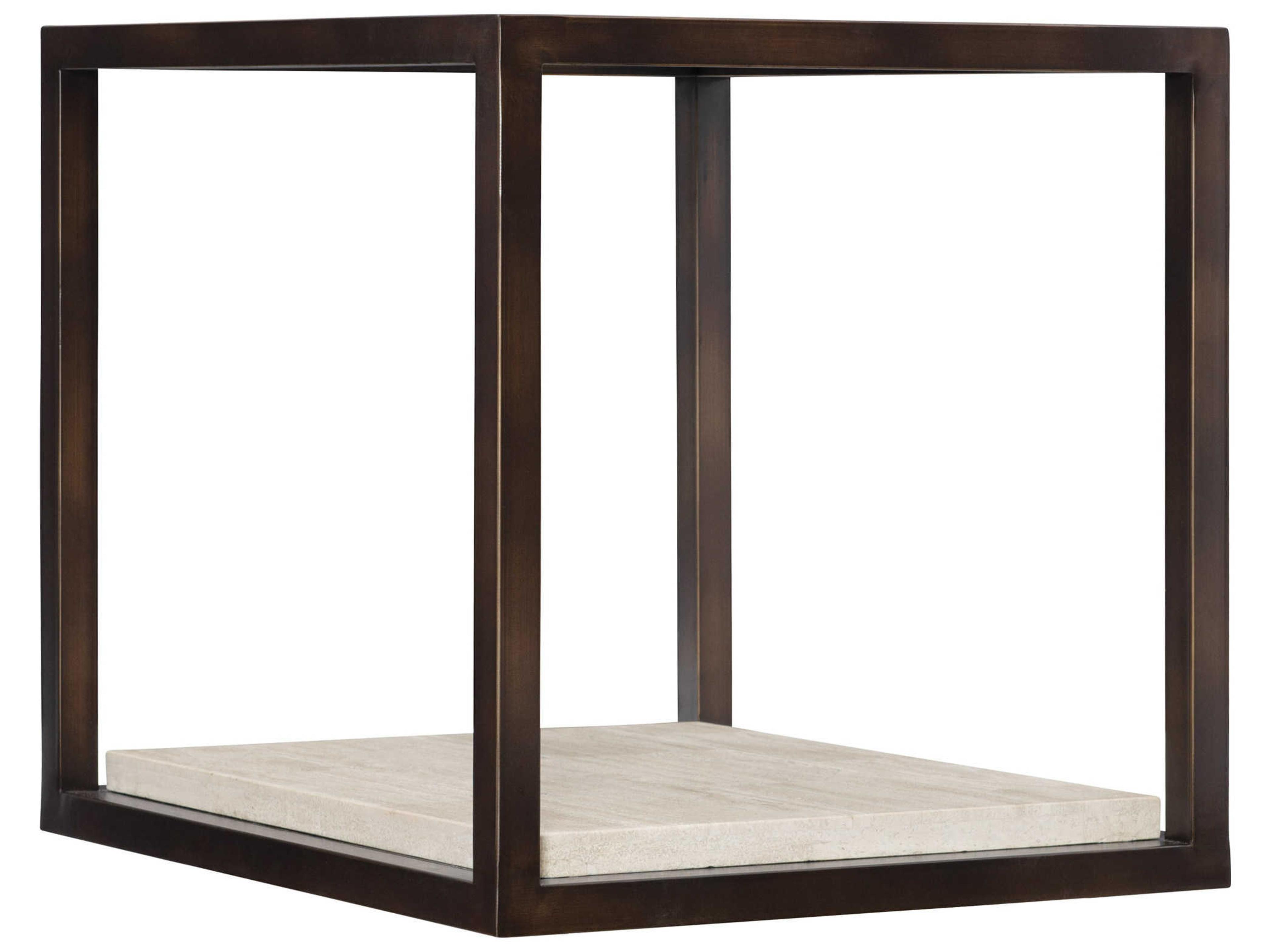 Bernhardt Kinsley Square Glass Bronze End Table