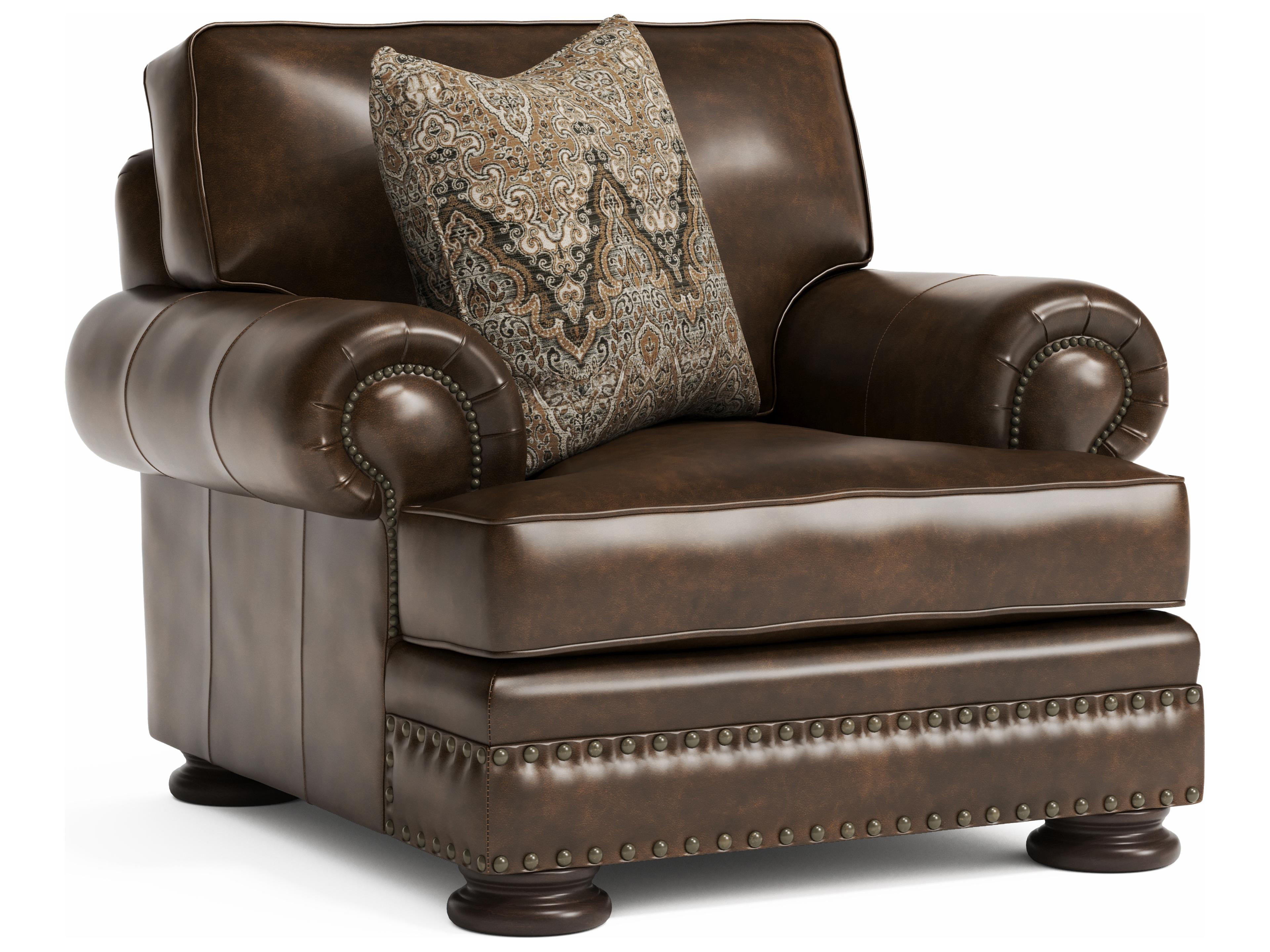 Bernhardt Foster Brown Leather Accent Chair
