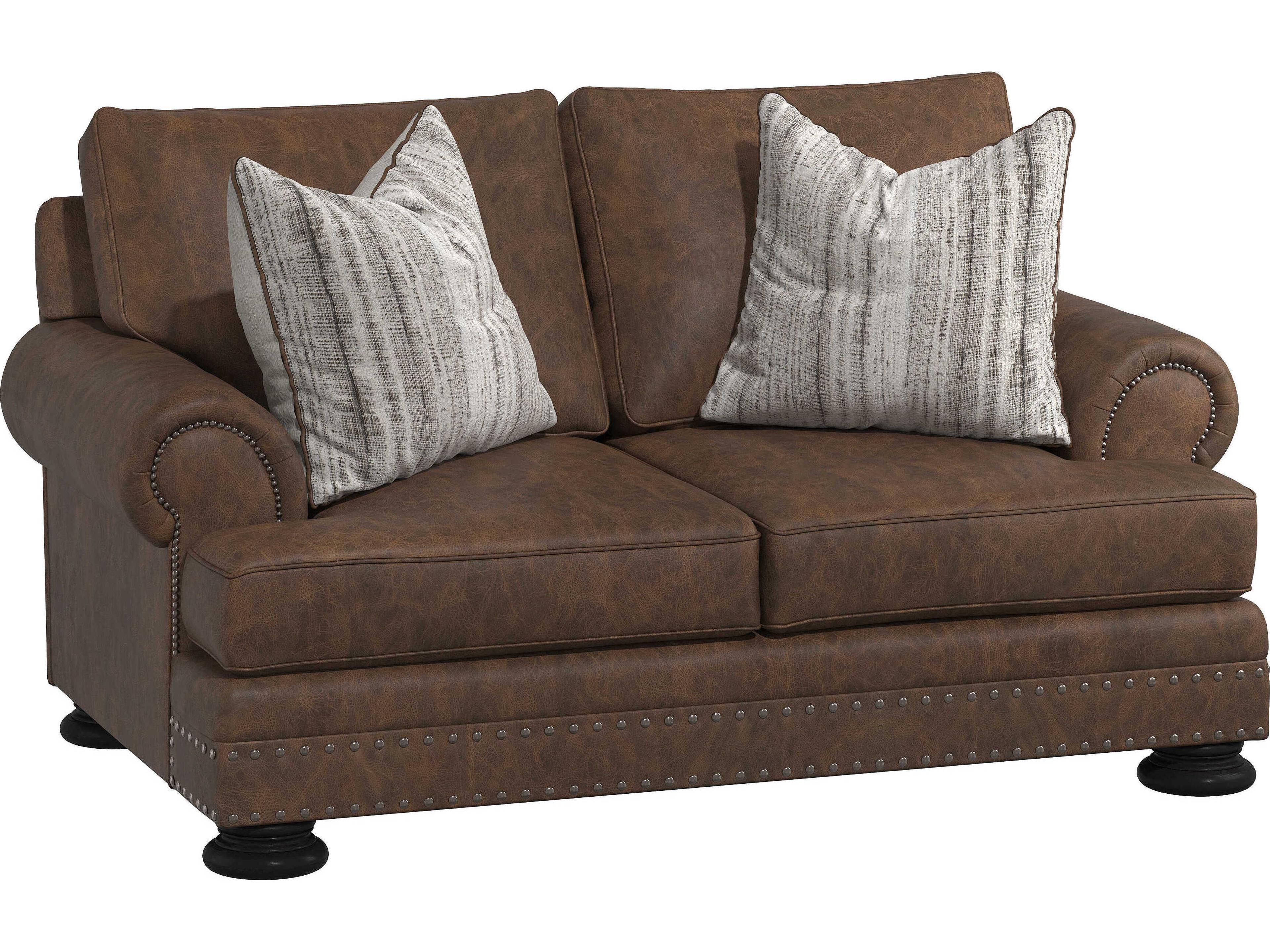 Bernhardt Brown Leather Loveseat