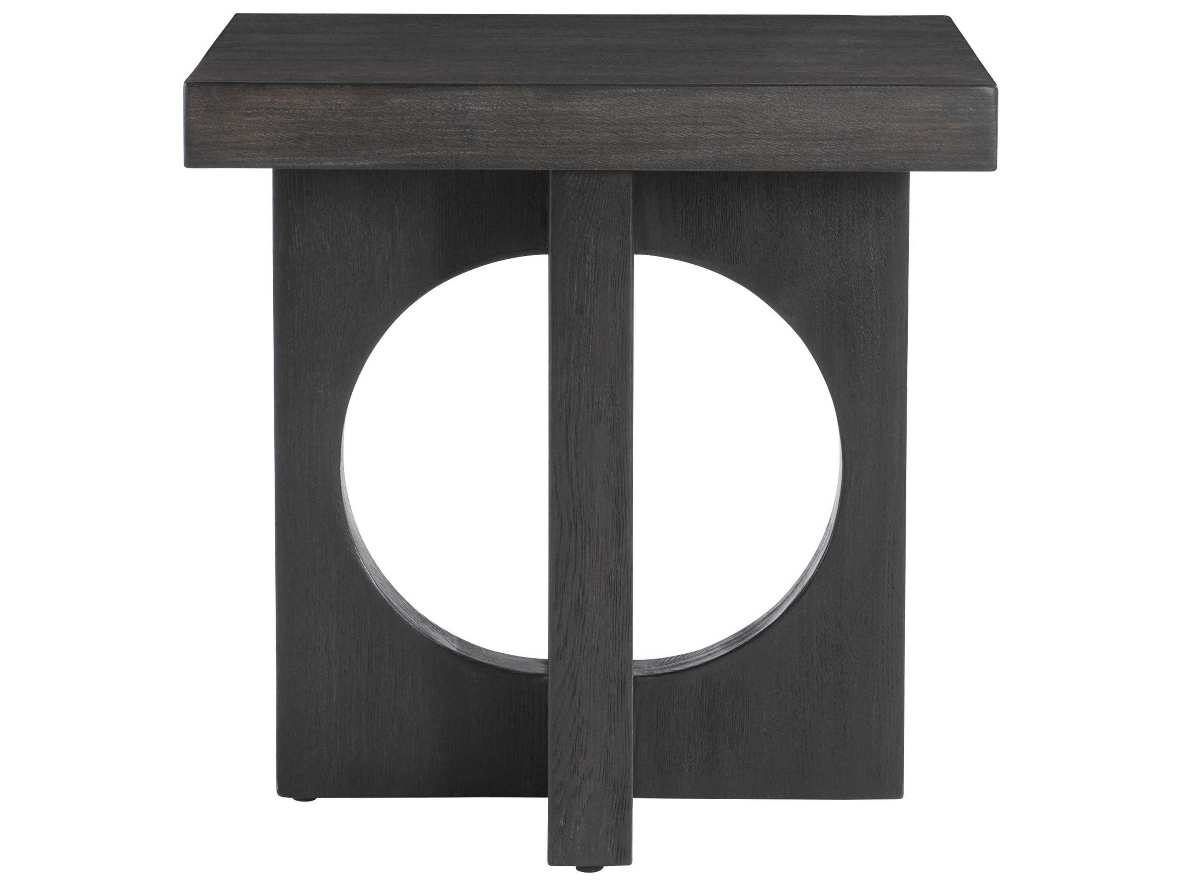 Bernhardt Micah Rectangular Wood Black Truffle End Table