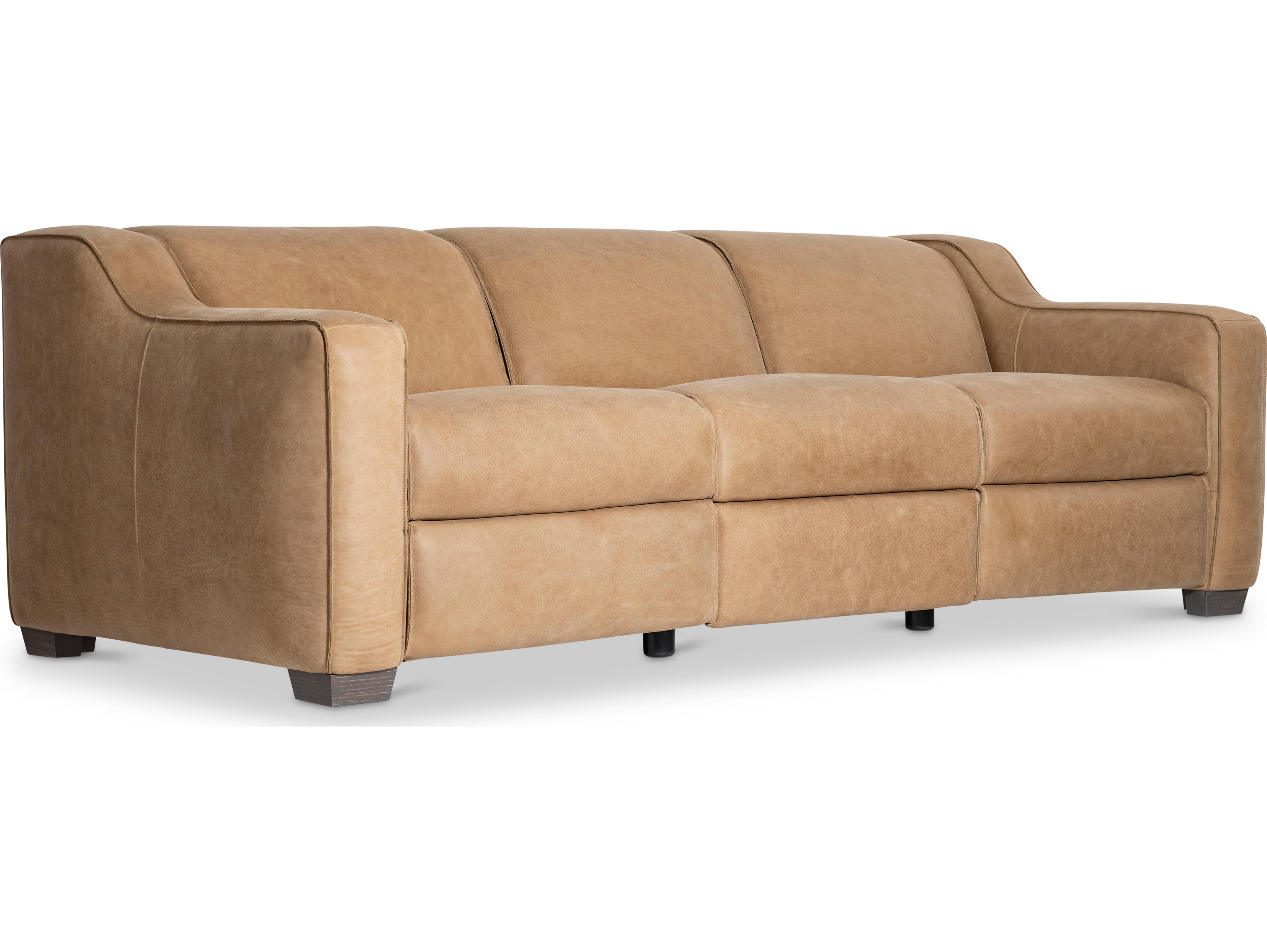 Bernhardt Flynn Beige tan Leather Sofa