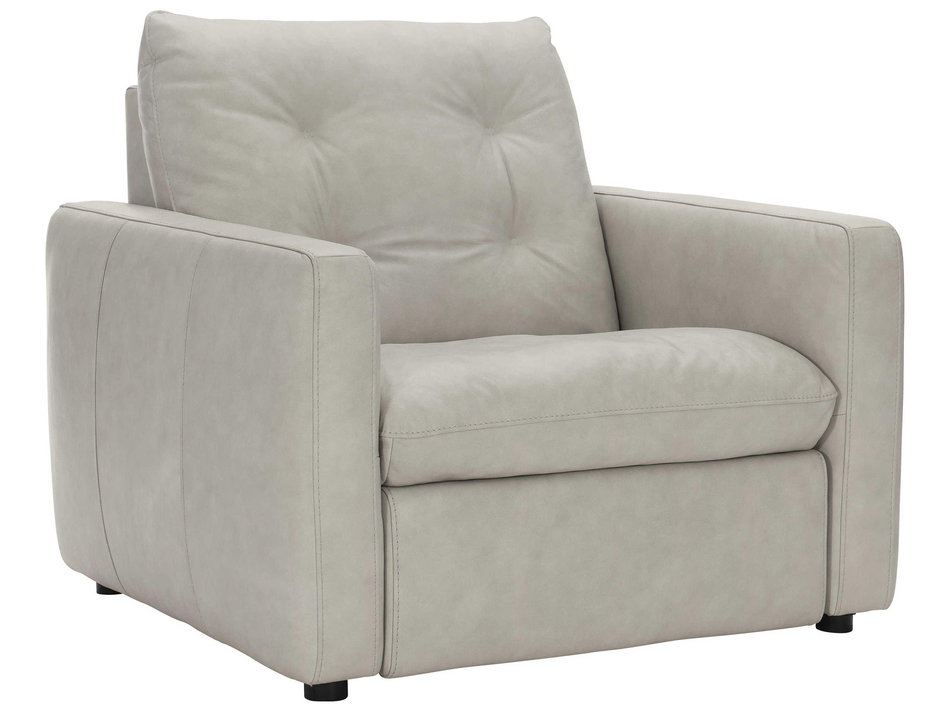 Bernhardt Kaya Power Motion White Leather Recliner
