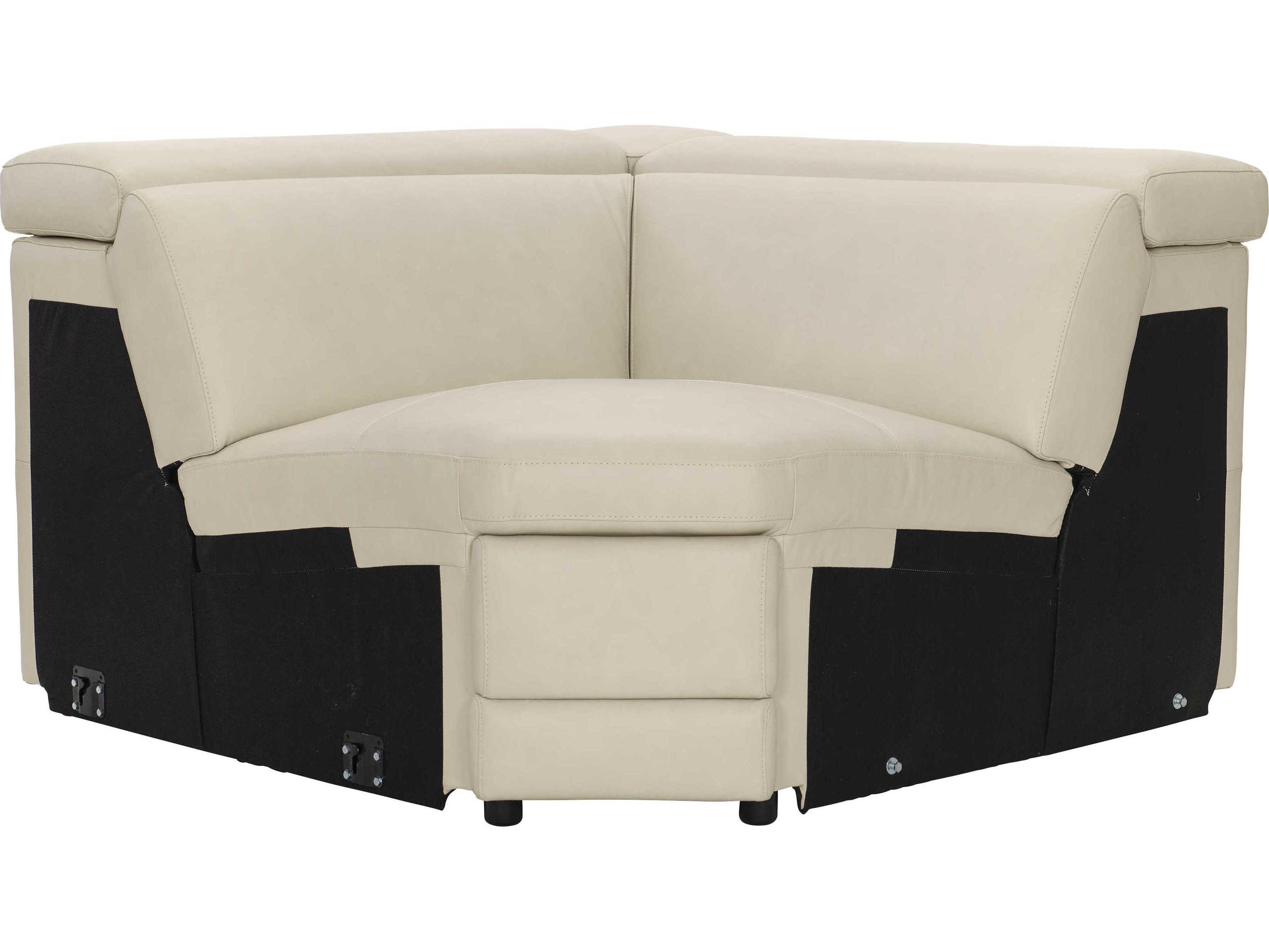 Bernhardt Lioni Beige Leather Wedge Chair