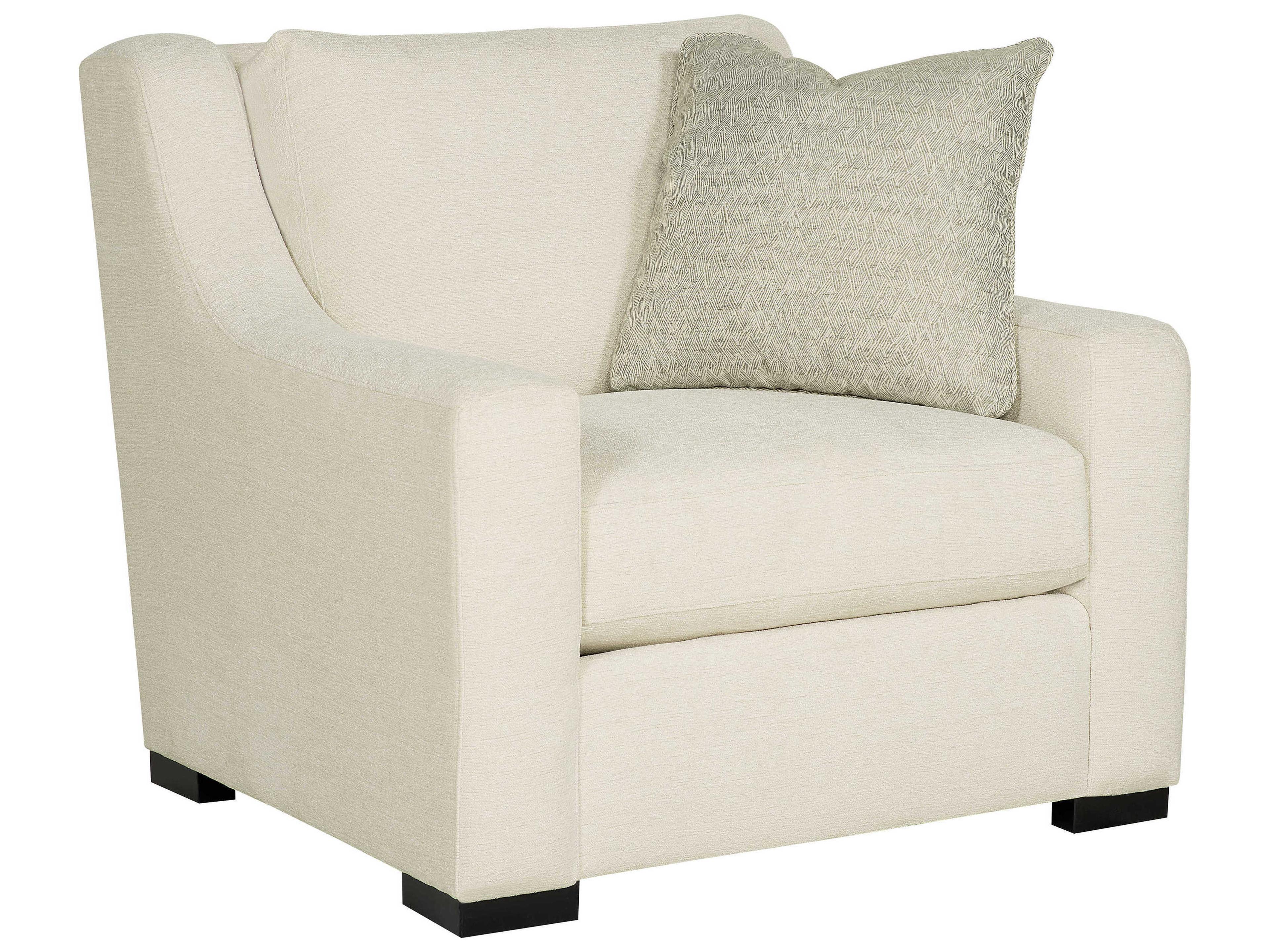 Bernhardt Germain White Fabric Accent Chair