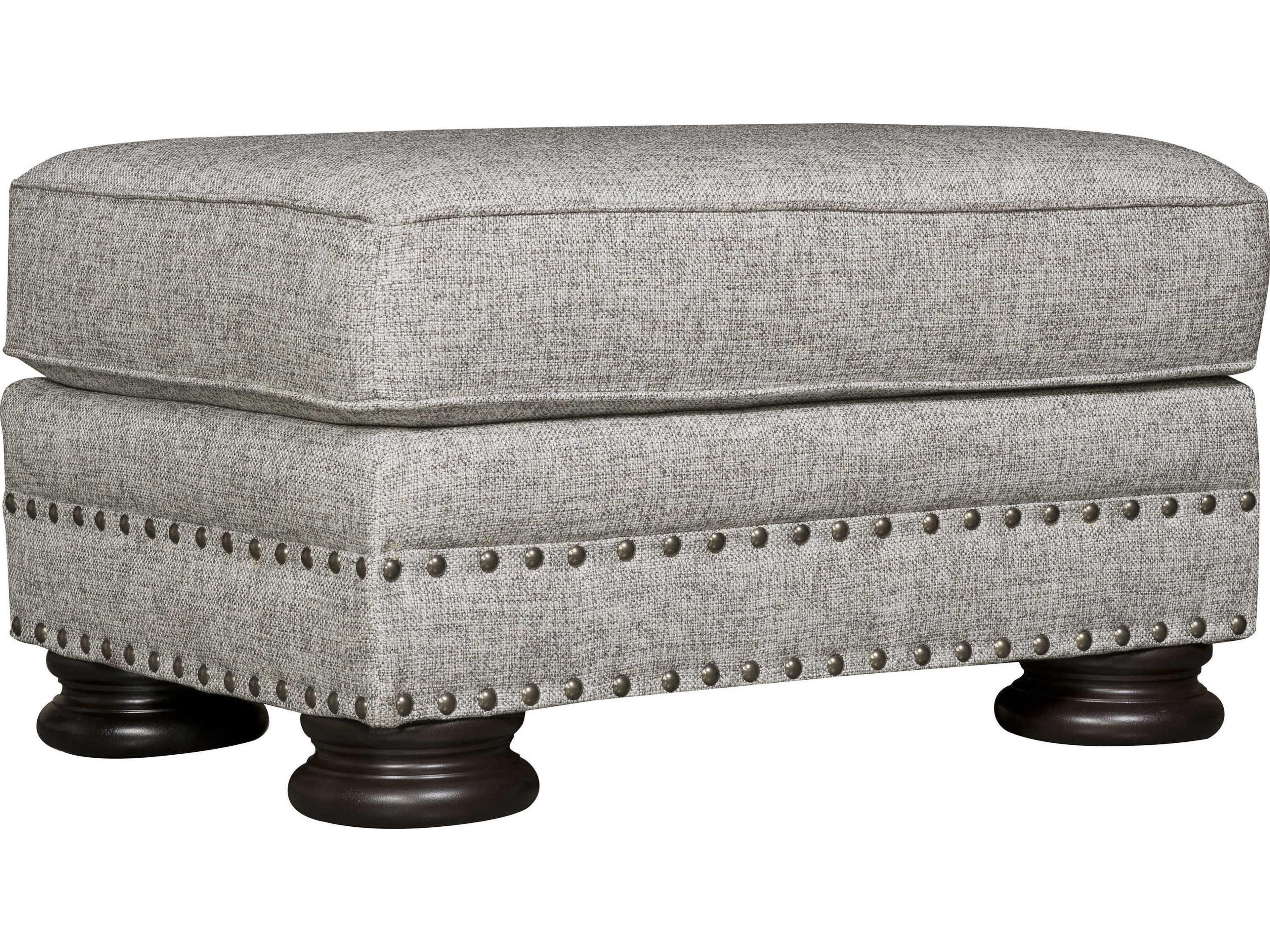 Bernhardt Foster Mocha Gray Upholstered Ottoman