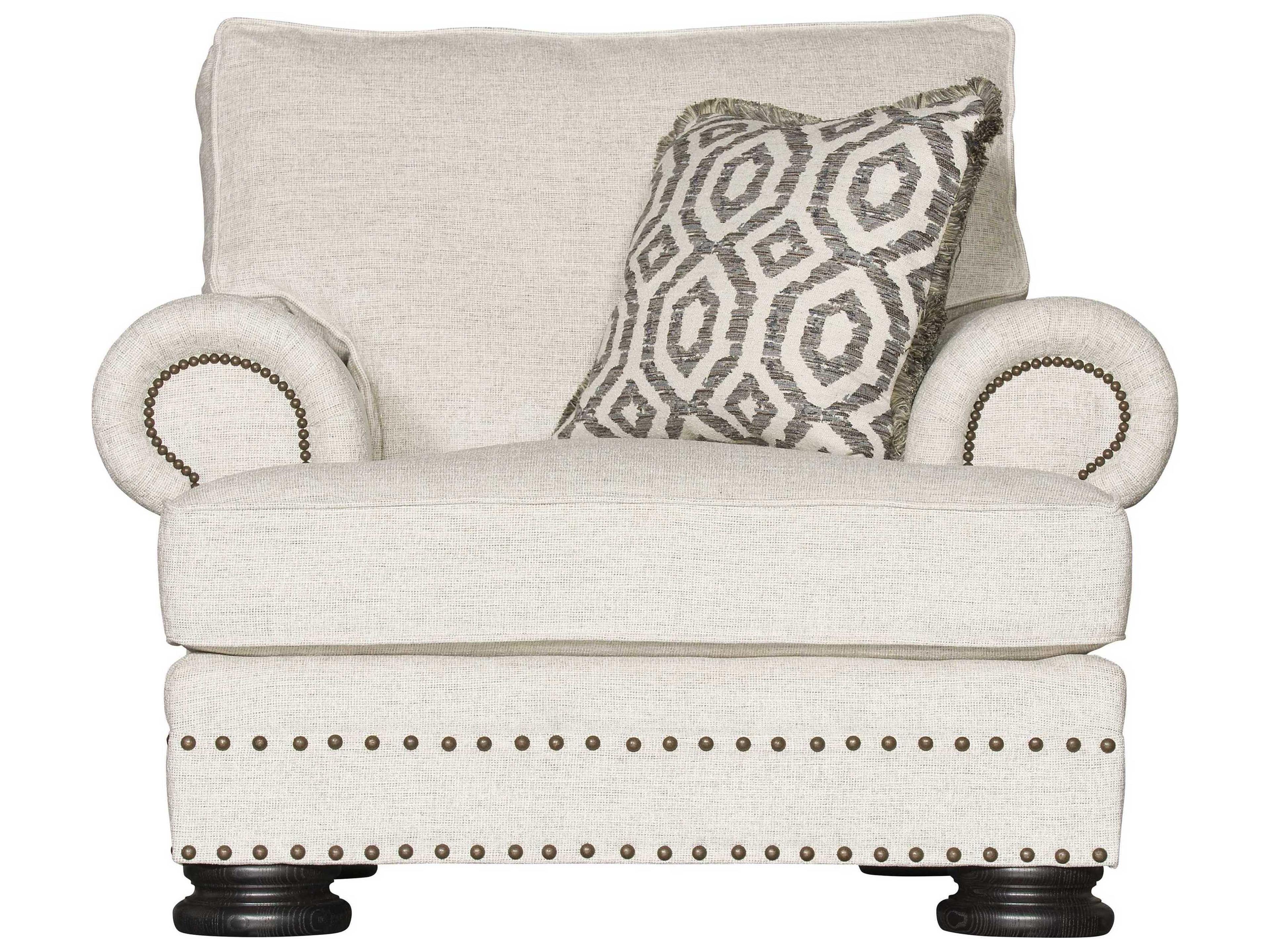 Bernhardt Foster White Fabric Accent Chair