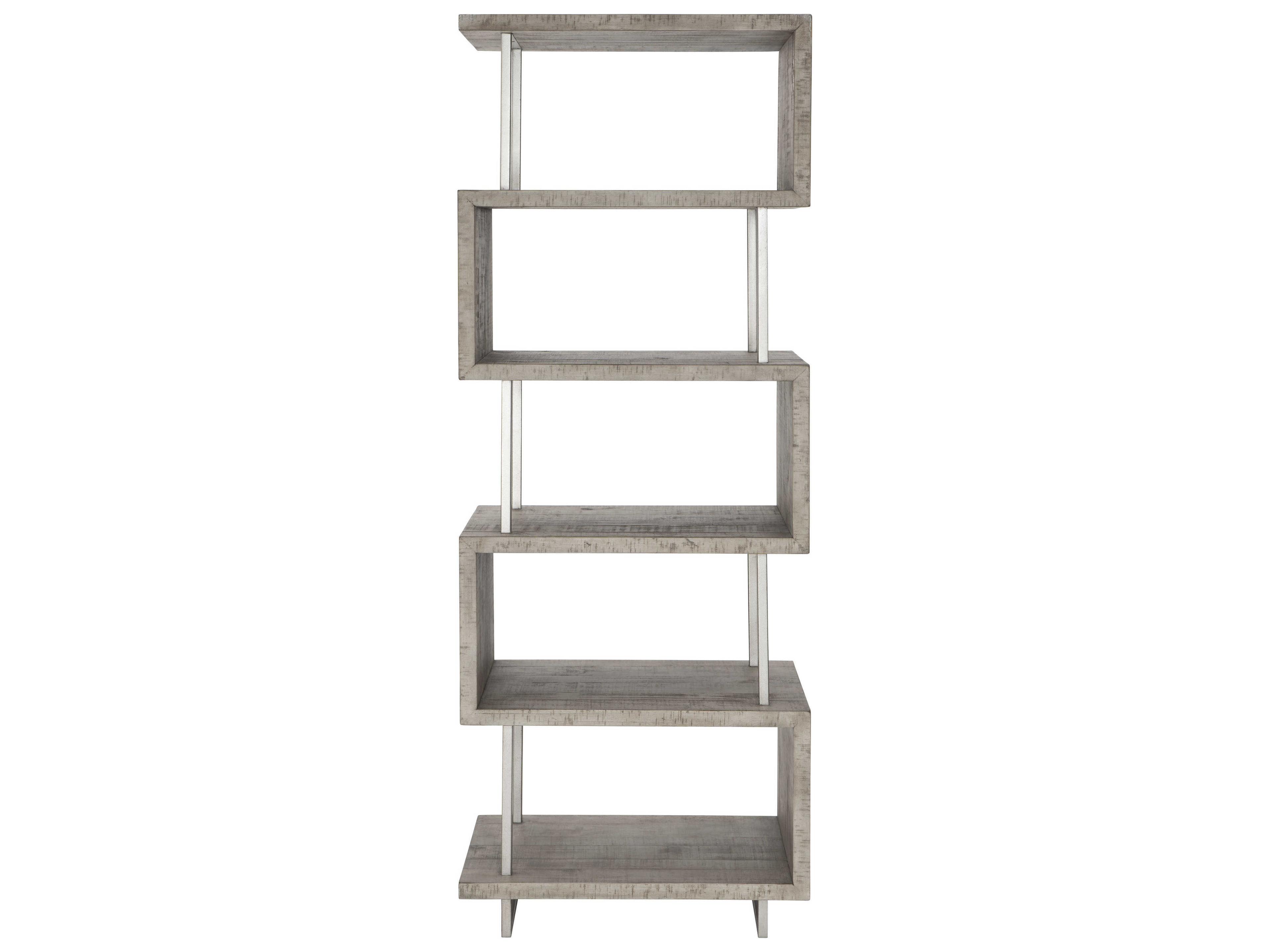 Bernhardt Highland Park Morel Glazed Silver Bookcase