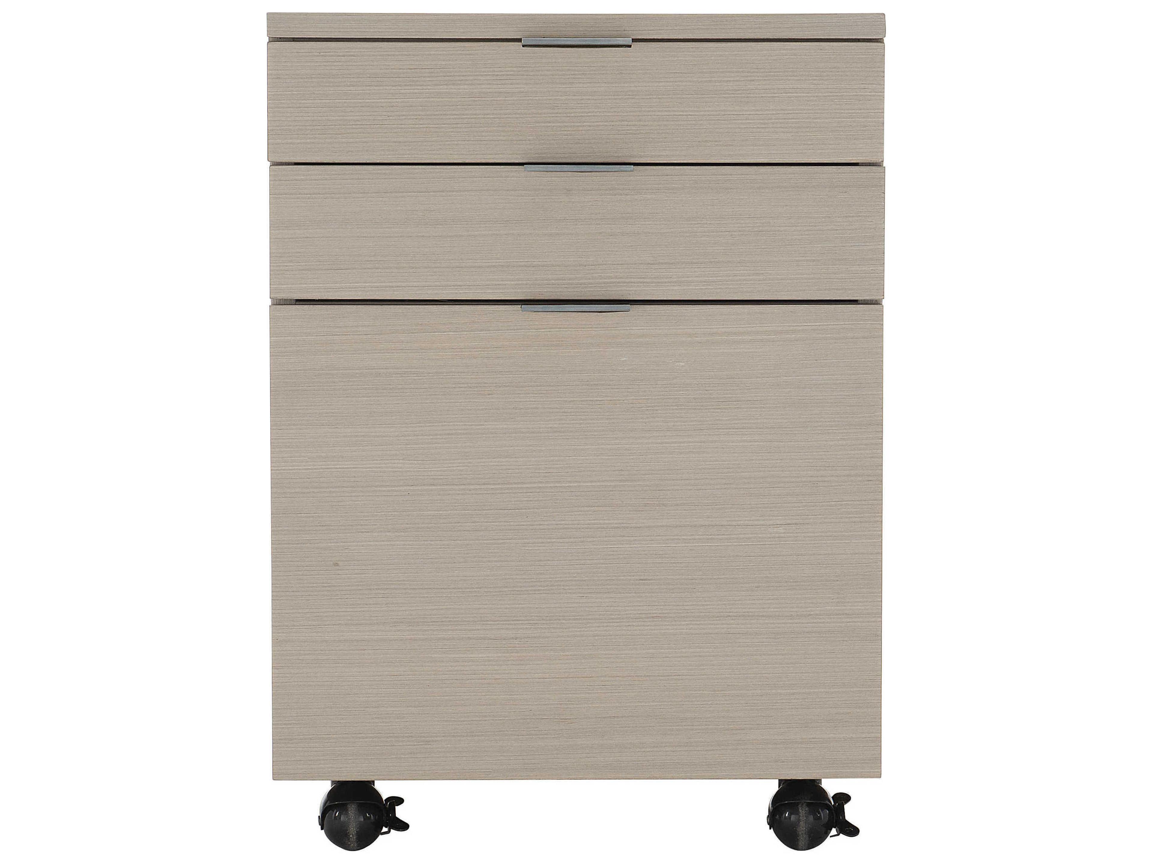 Bernhardt Axiom Linear Gray Brushed Silver File Cabinet