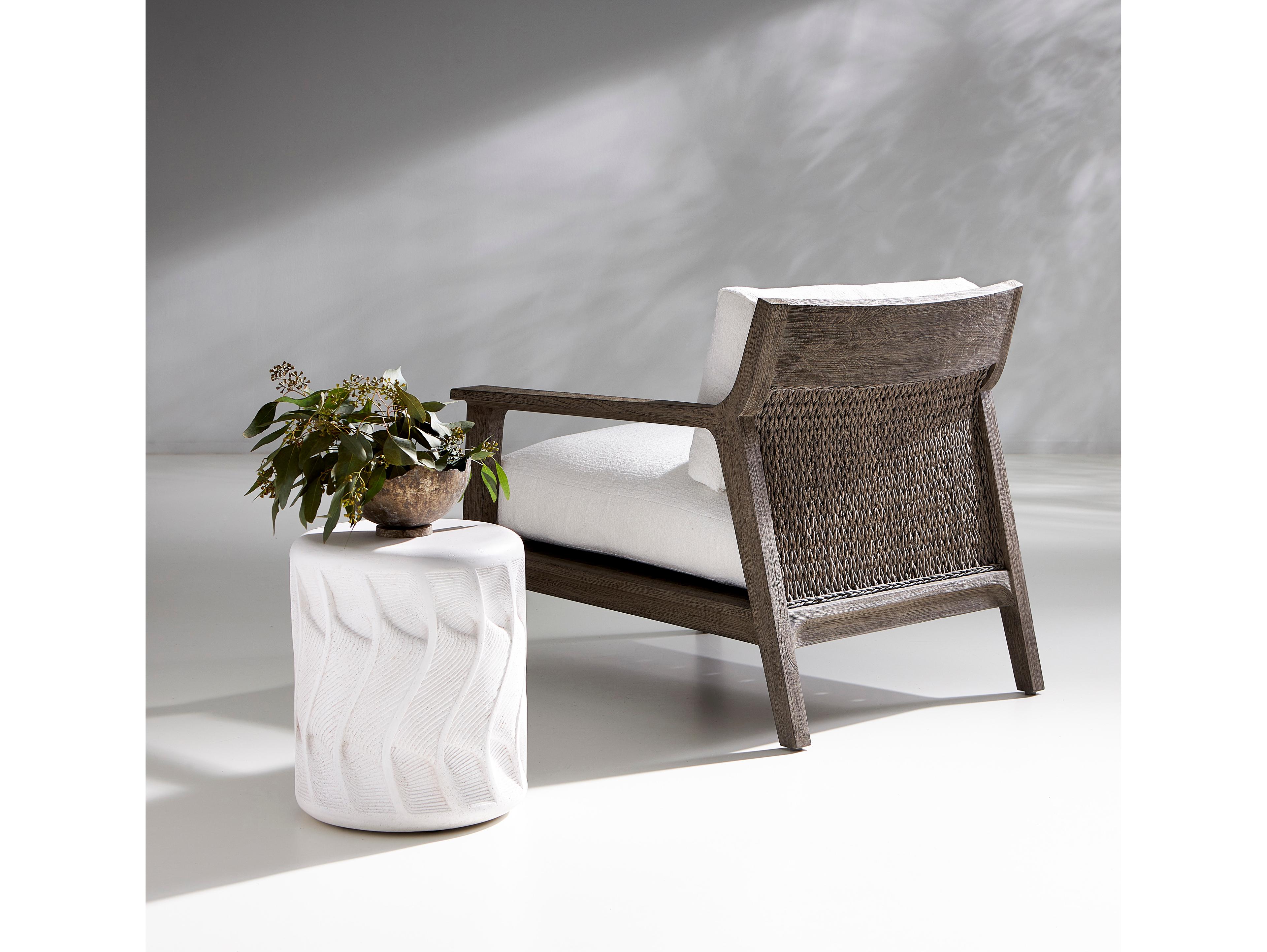 Bernhardt Exteriors Coquille Wood Cushion Loveseat