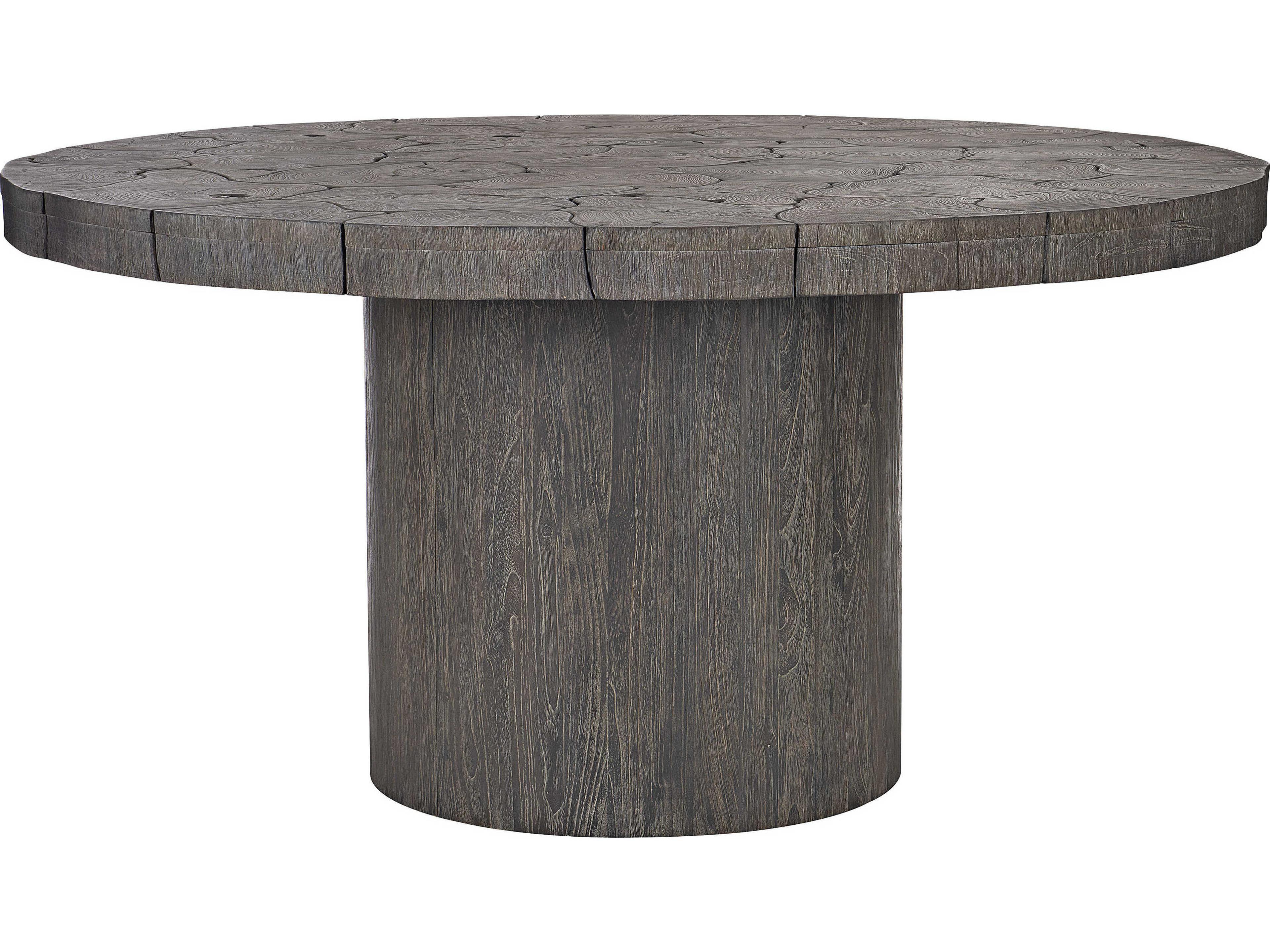 Bernhardt Exteriors Madura Smoked Truffle Round Outdoor Dining Table