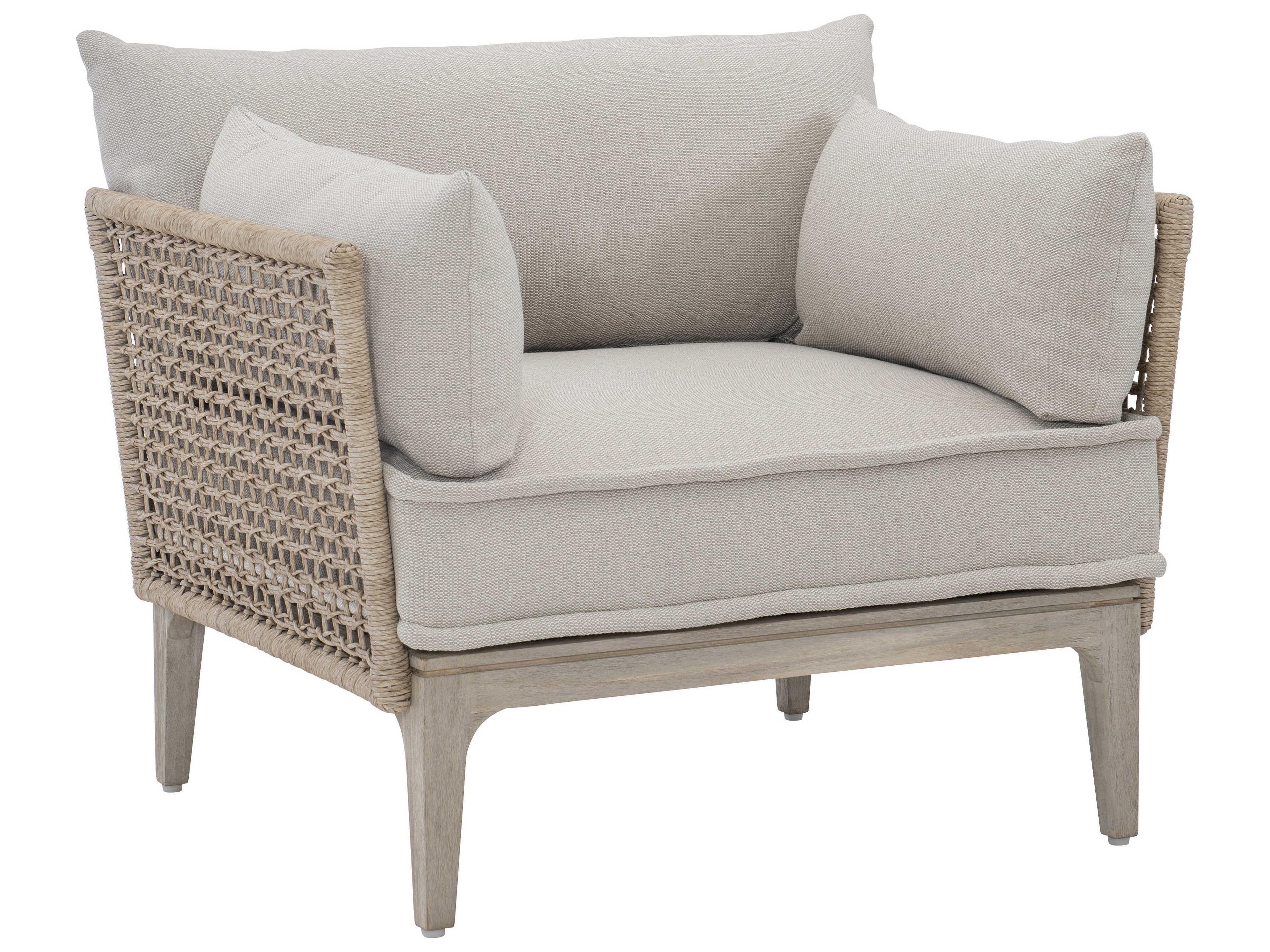 Bernhardt Exteriors Hazelnut / Sun Washed Catalonia Outdoor Patio Lounge Chair with Cushion