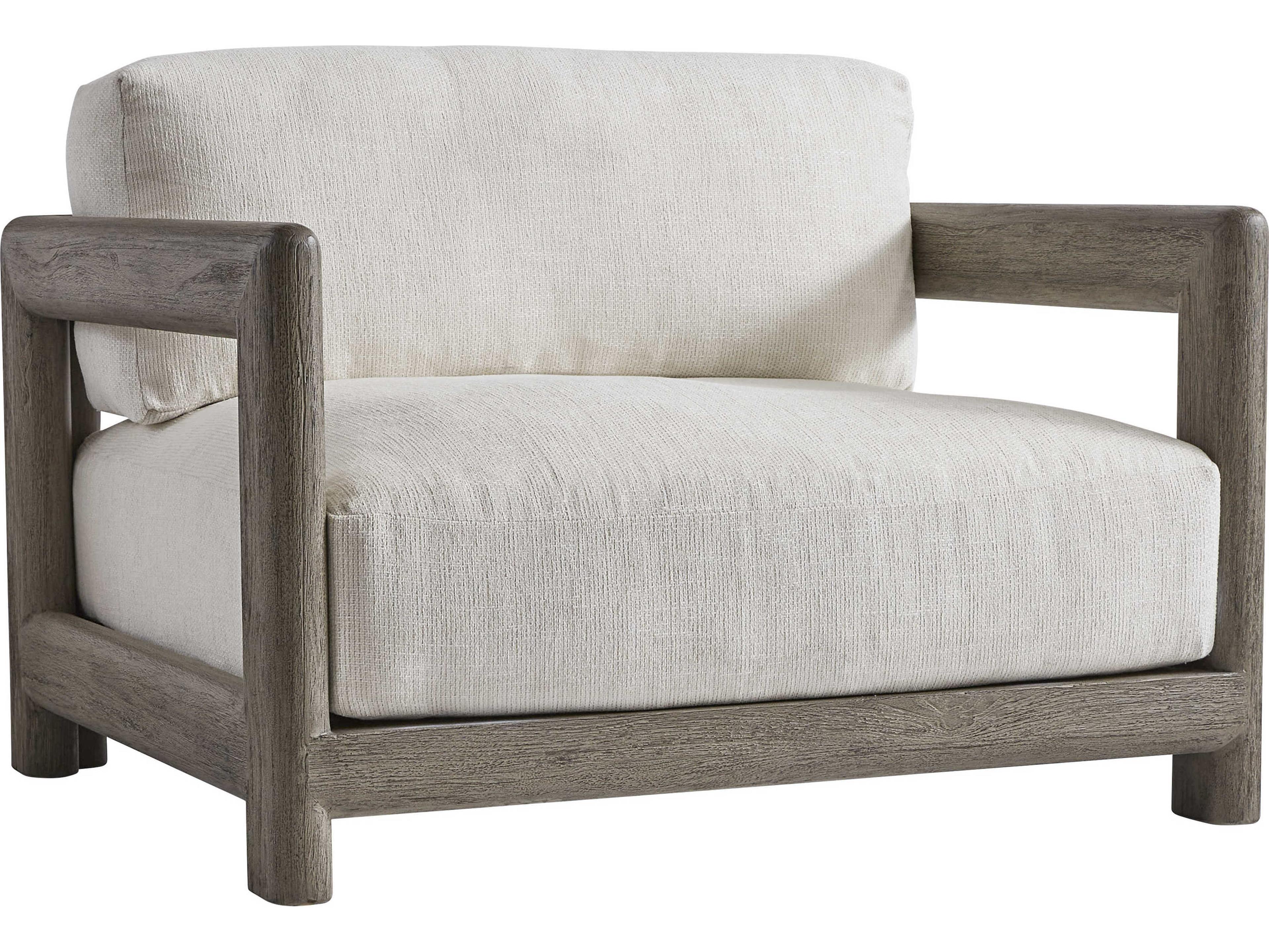 Bernhardt Exteriors Weathered Teak Cushion Outdoor Lounge Chair