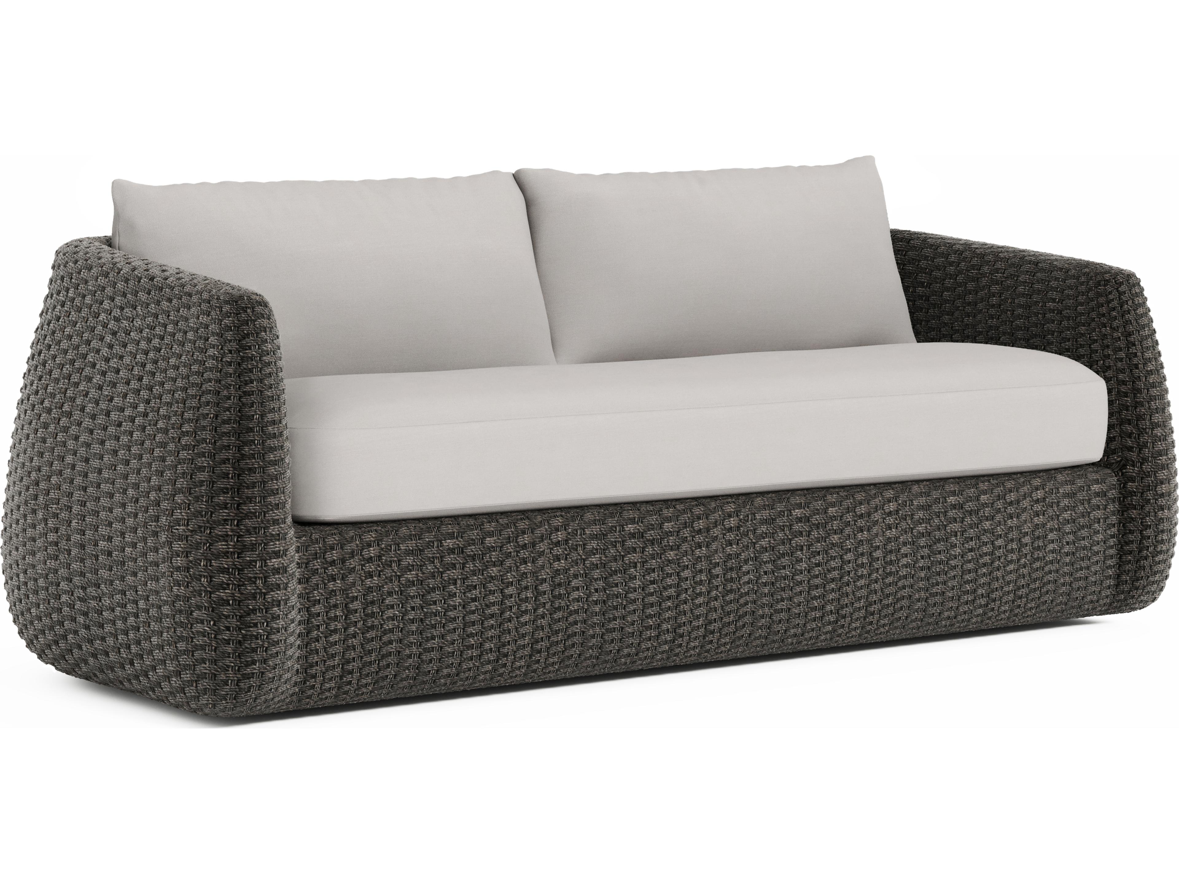 Sarene Beige Wicker Cushion Sofa