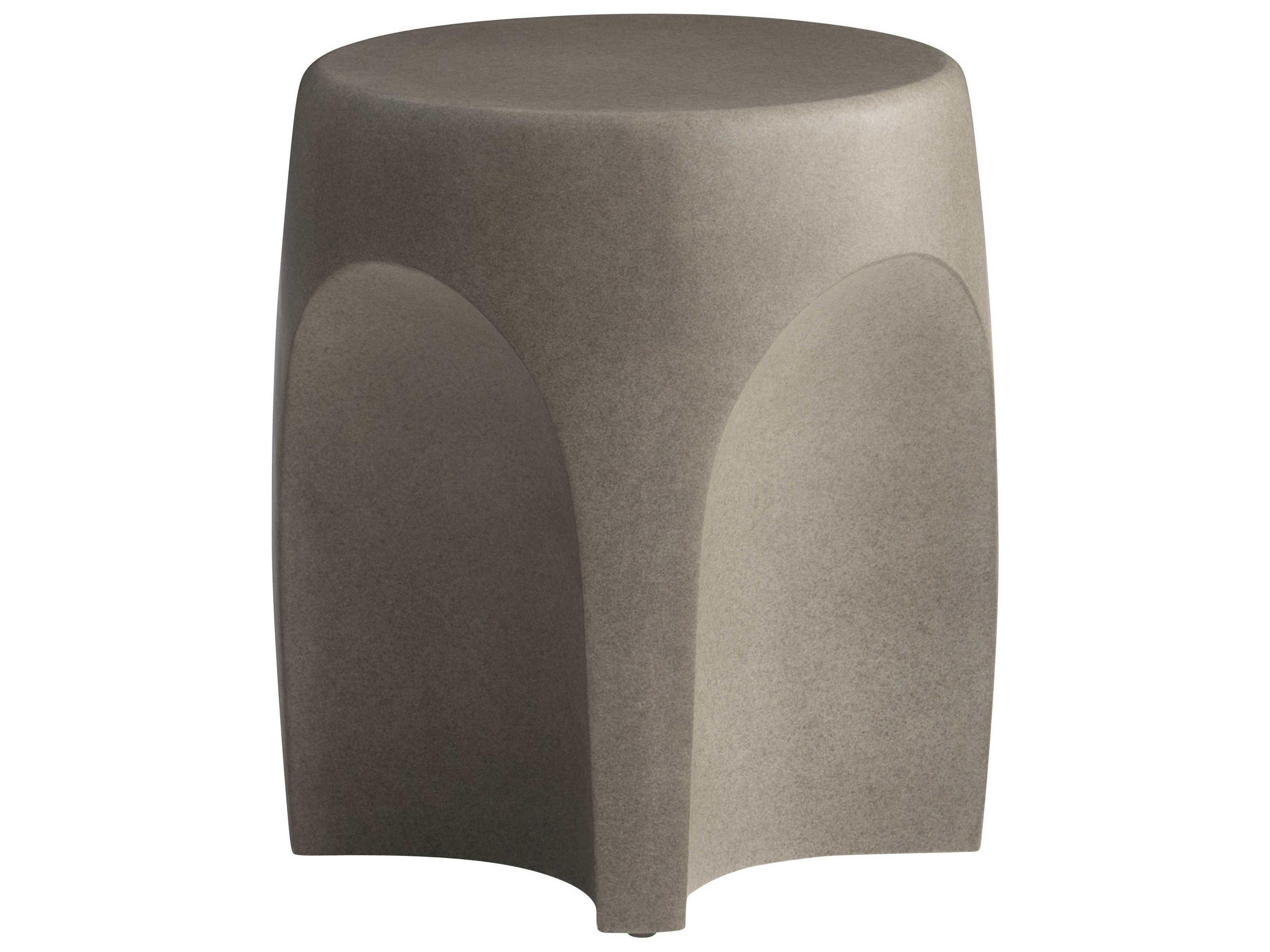 Bernhardt Exteriors Bedrock Concrete Round Outdoor Patio End Table