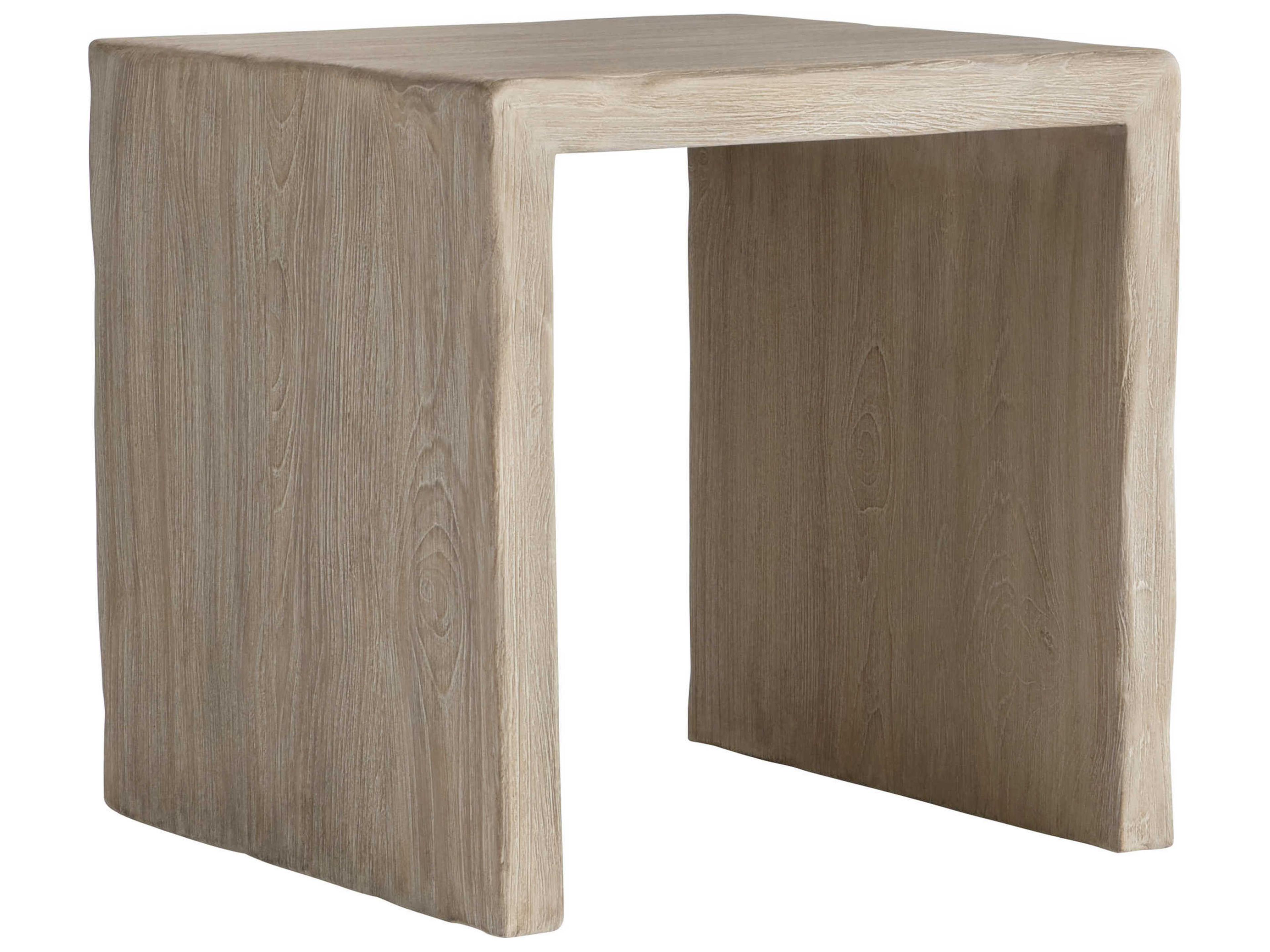 Bernhardt Exteriors Sea Oat Teak Square Outdoor Patio End Table