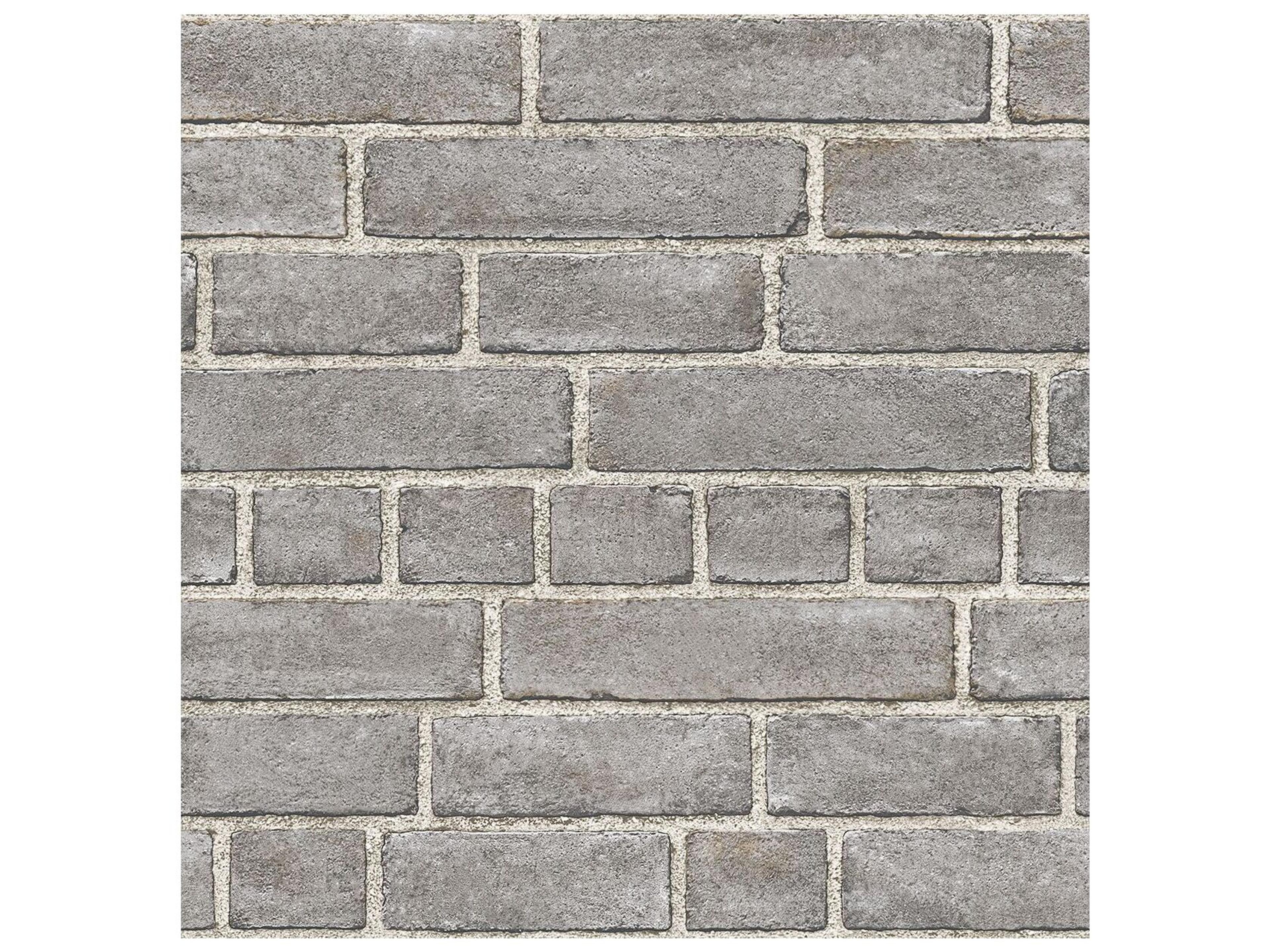 Brewster Home Fashions A-street Prints Facade Grey Brick Wallpaper
