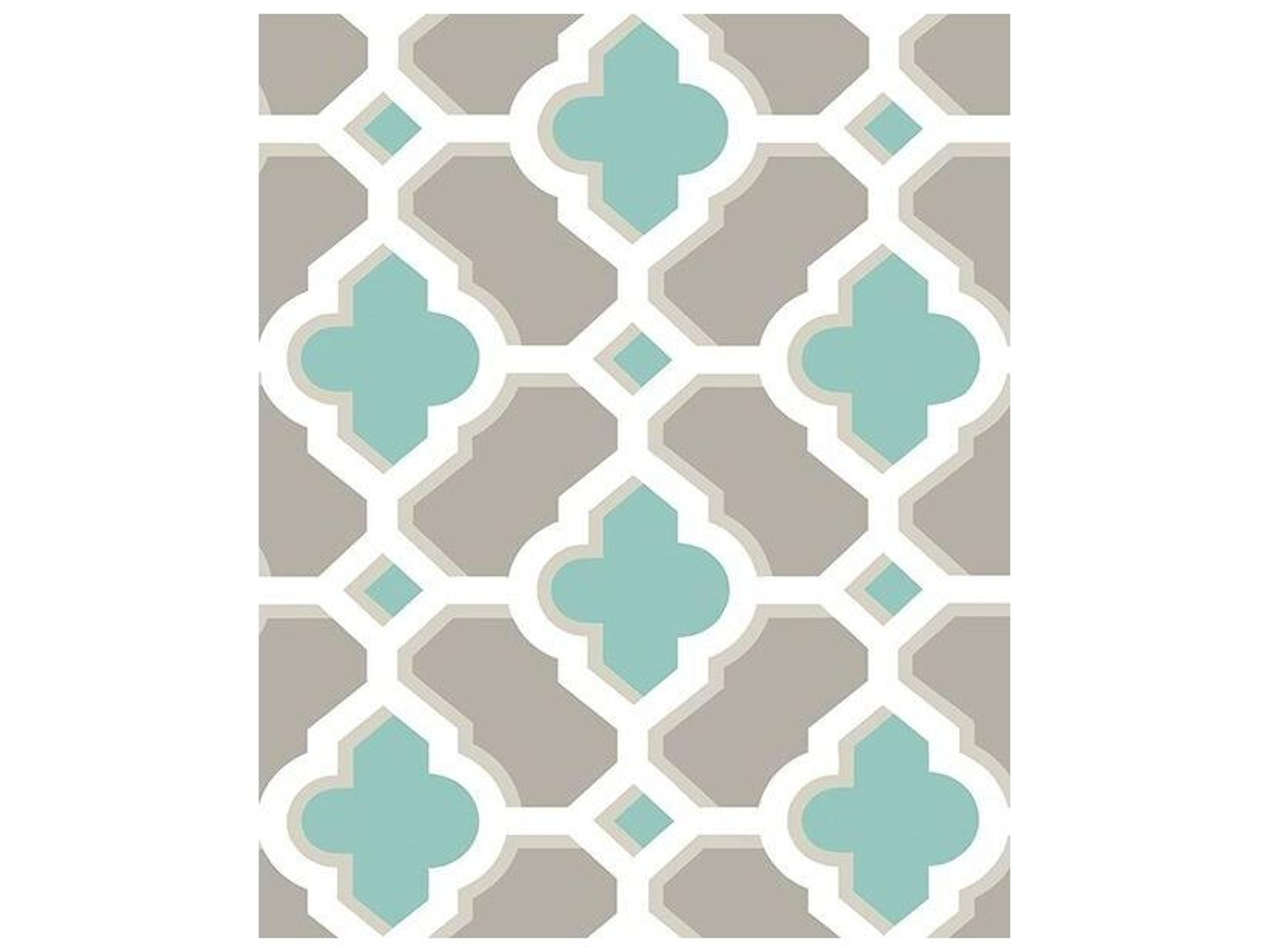 Brewster Home Fashions A-street Prints Lido Turquoise Quatrefoil Wallpaper