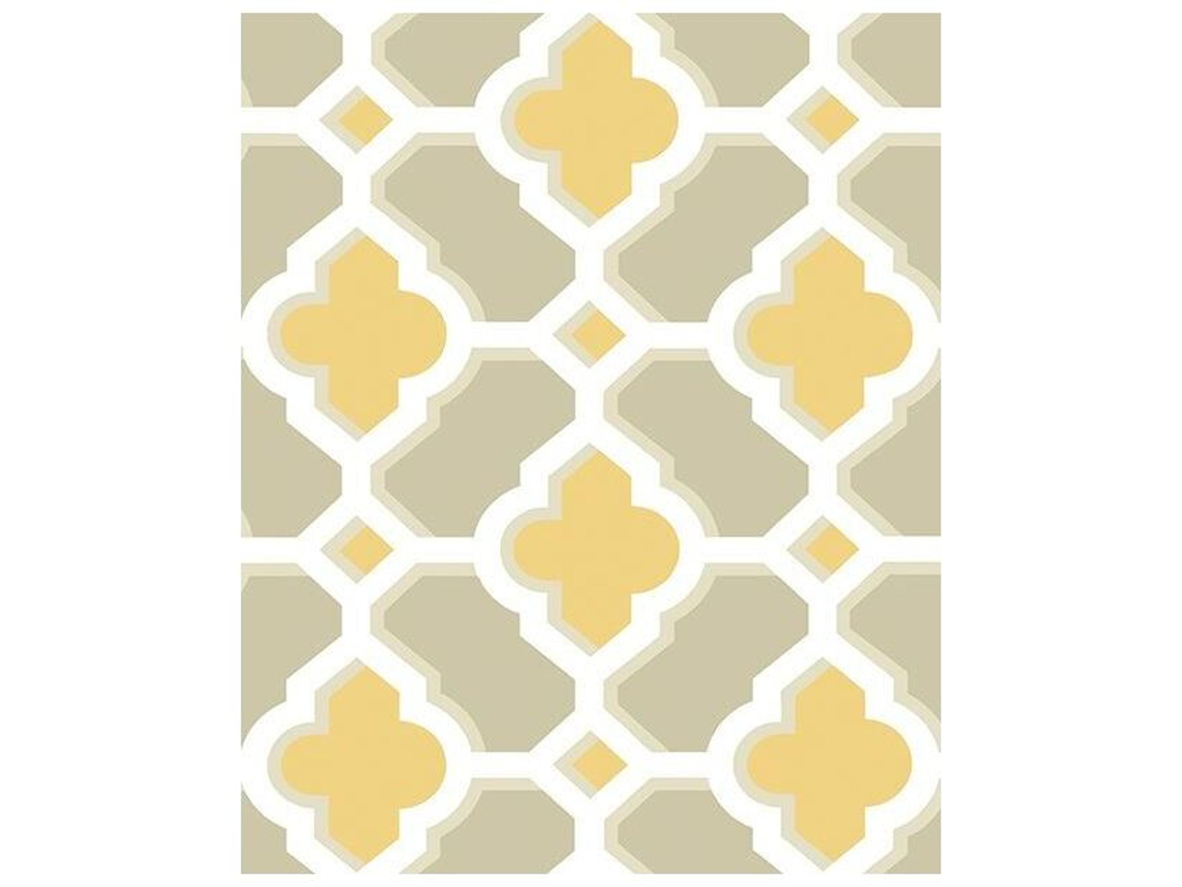 Brewster Home Fashions A-street Prints Lido Mustard Quatrefoil Wallpaper