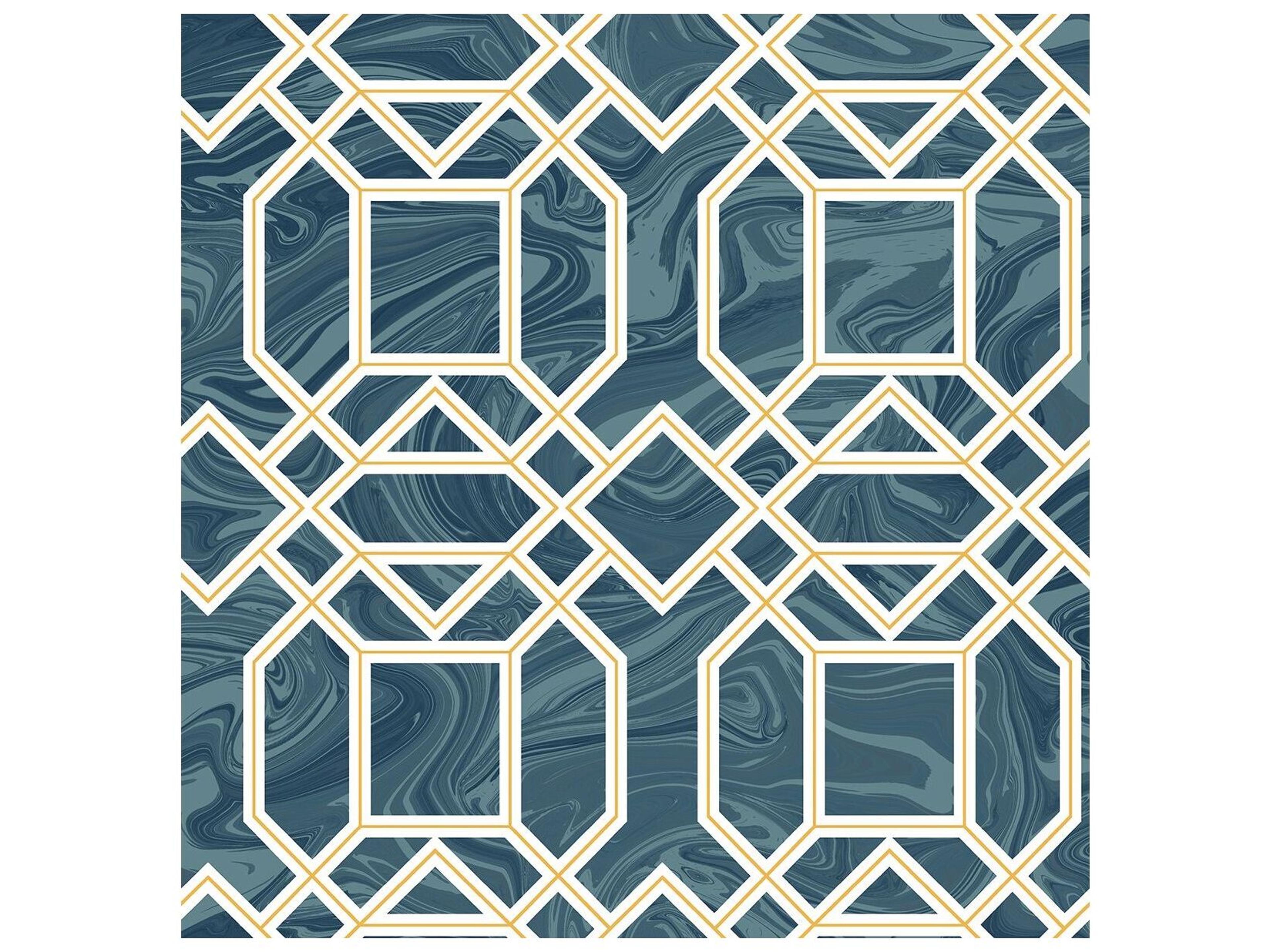 Brewster Home Fashions A-street Prints Daphne Blue Trellis Wallpaper