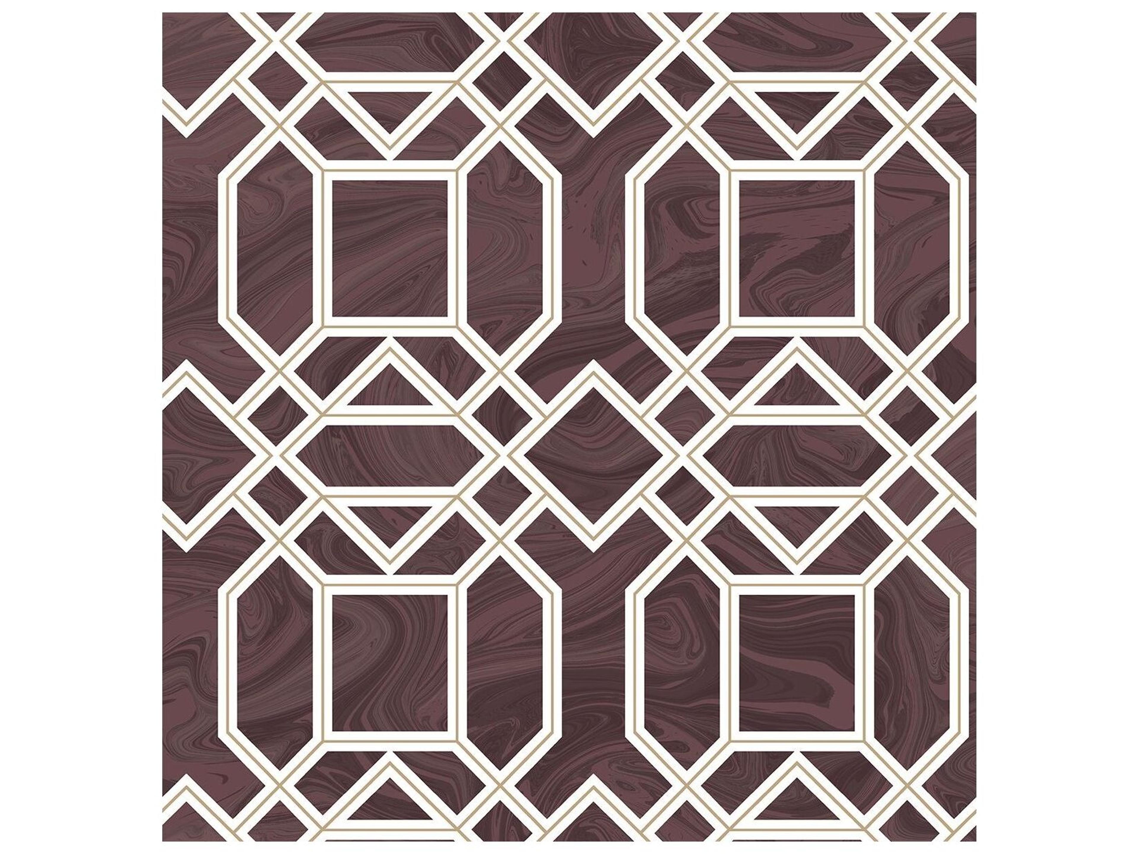 Brewster Home Fashions A-street Prints Daphne Maroon Trellis Wallpaper