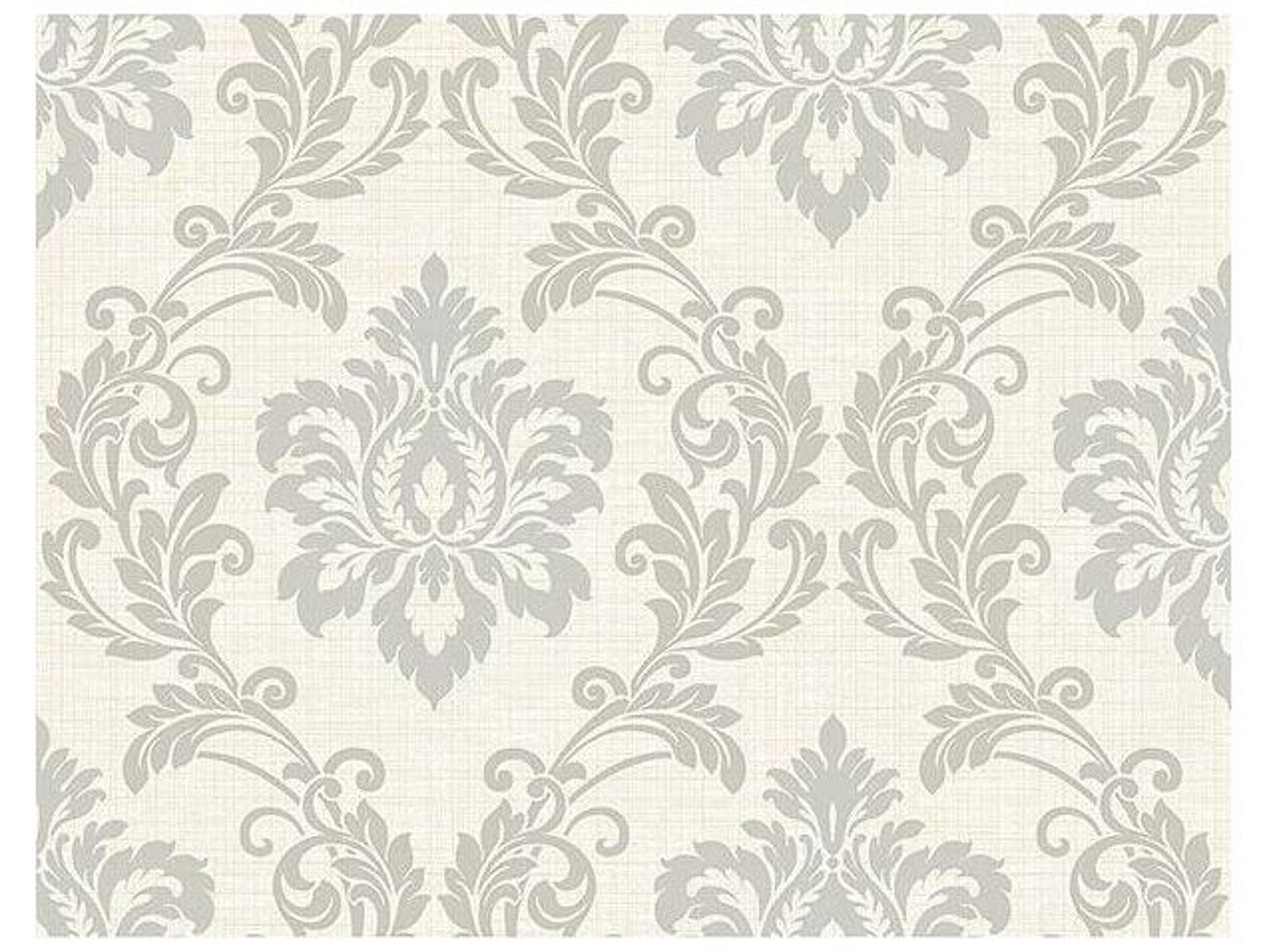 Brewster Home Fashions Kenneth James Adela Ivory Twill Damask Wallpaper