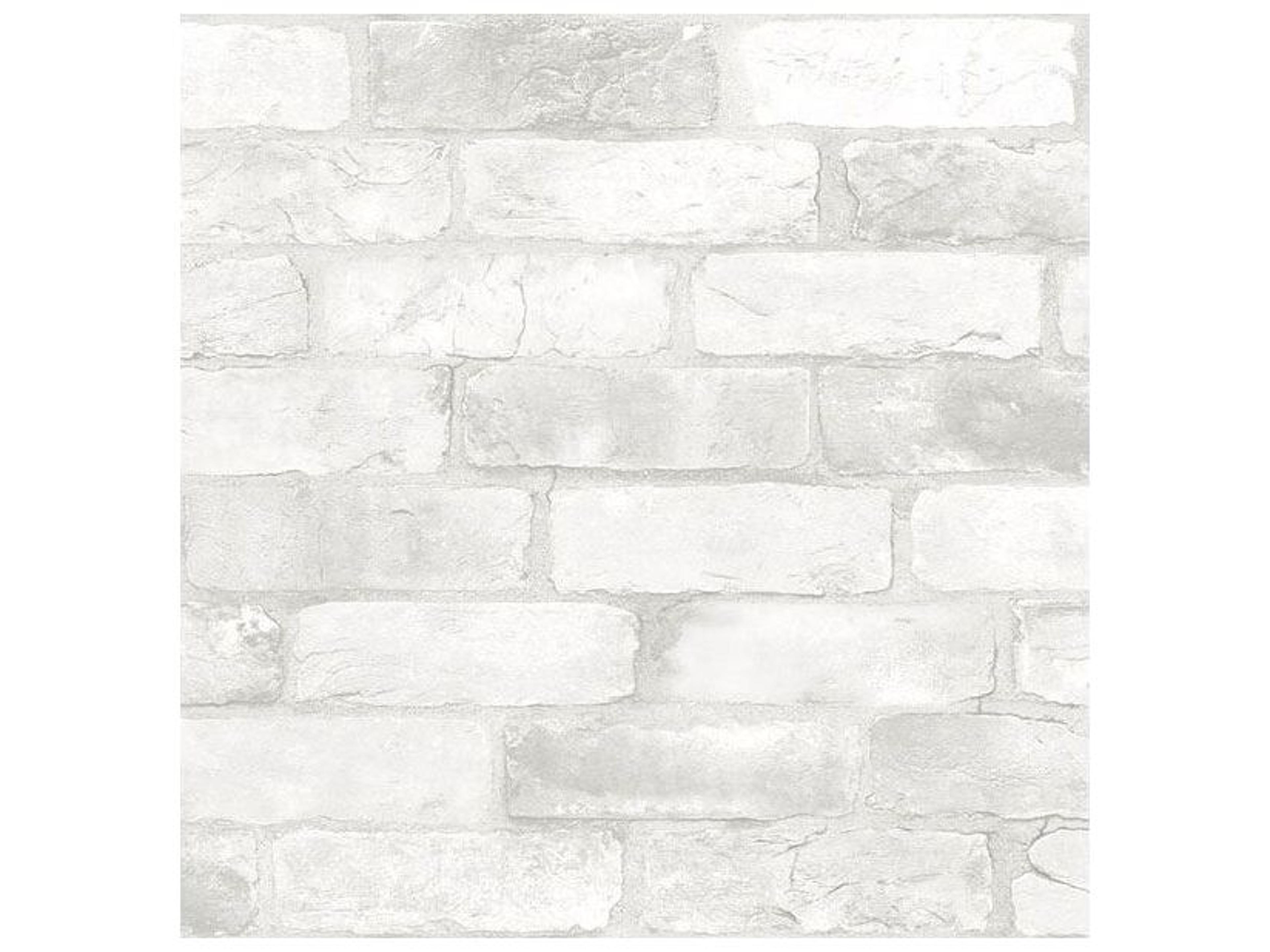 Brewster Home Fashions Kitchen & Bath Essentials Bushwick Off-White Reclaimed Bricks Wallpaper